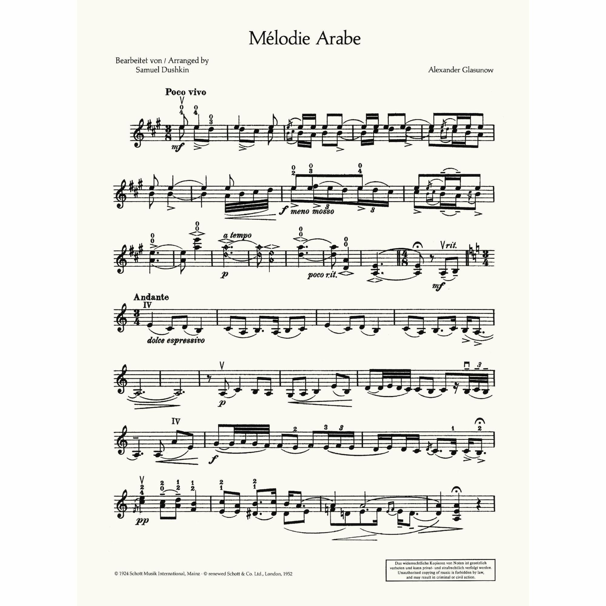 Sample: Violin Part