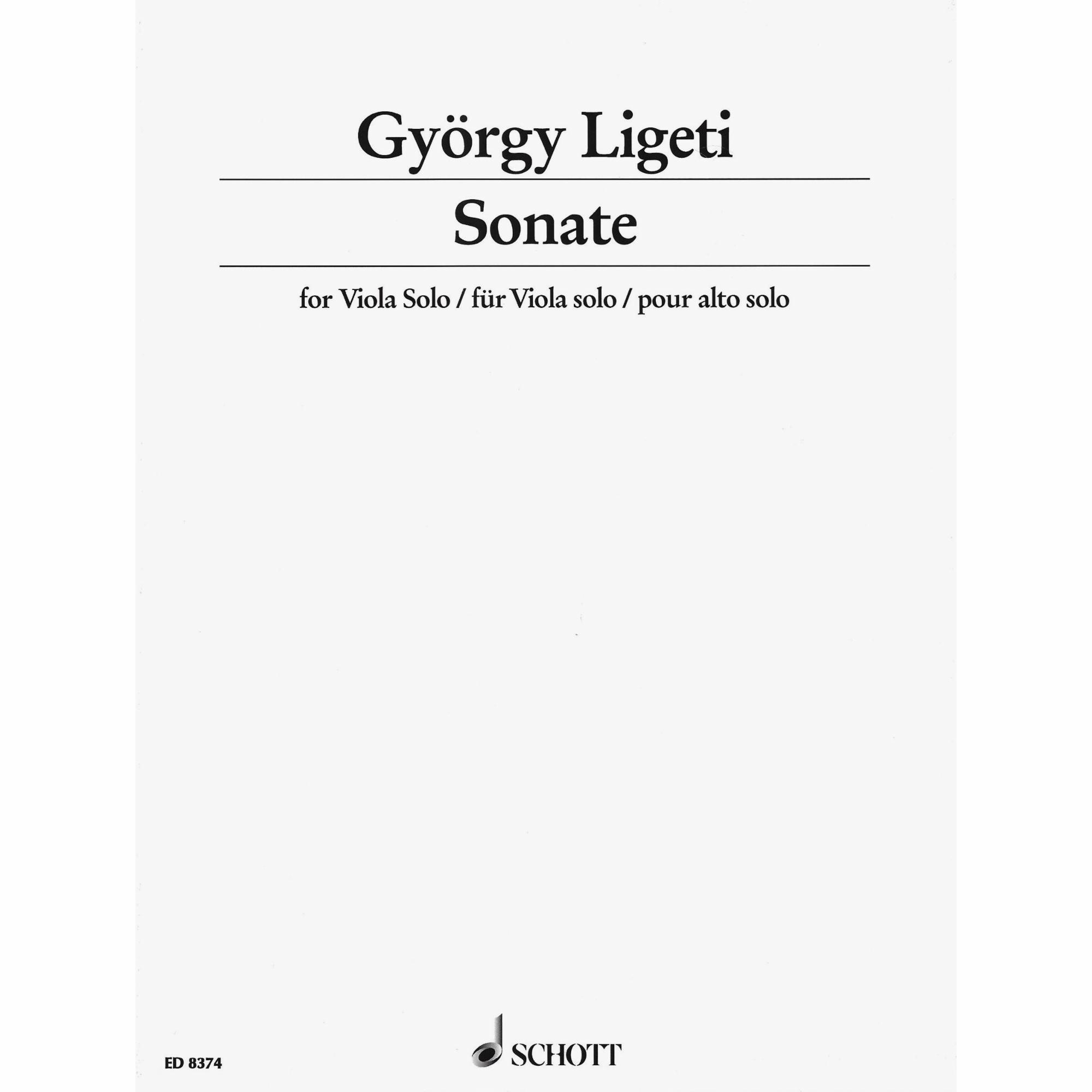 Ligeti -- Sonata for Solo Viola