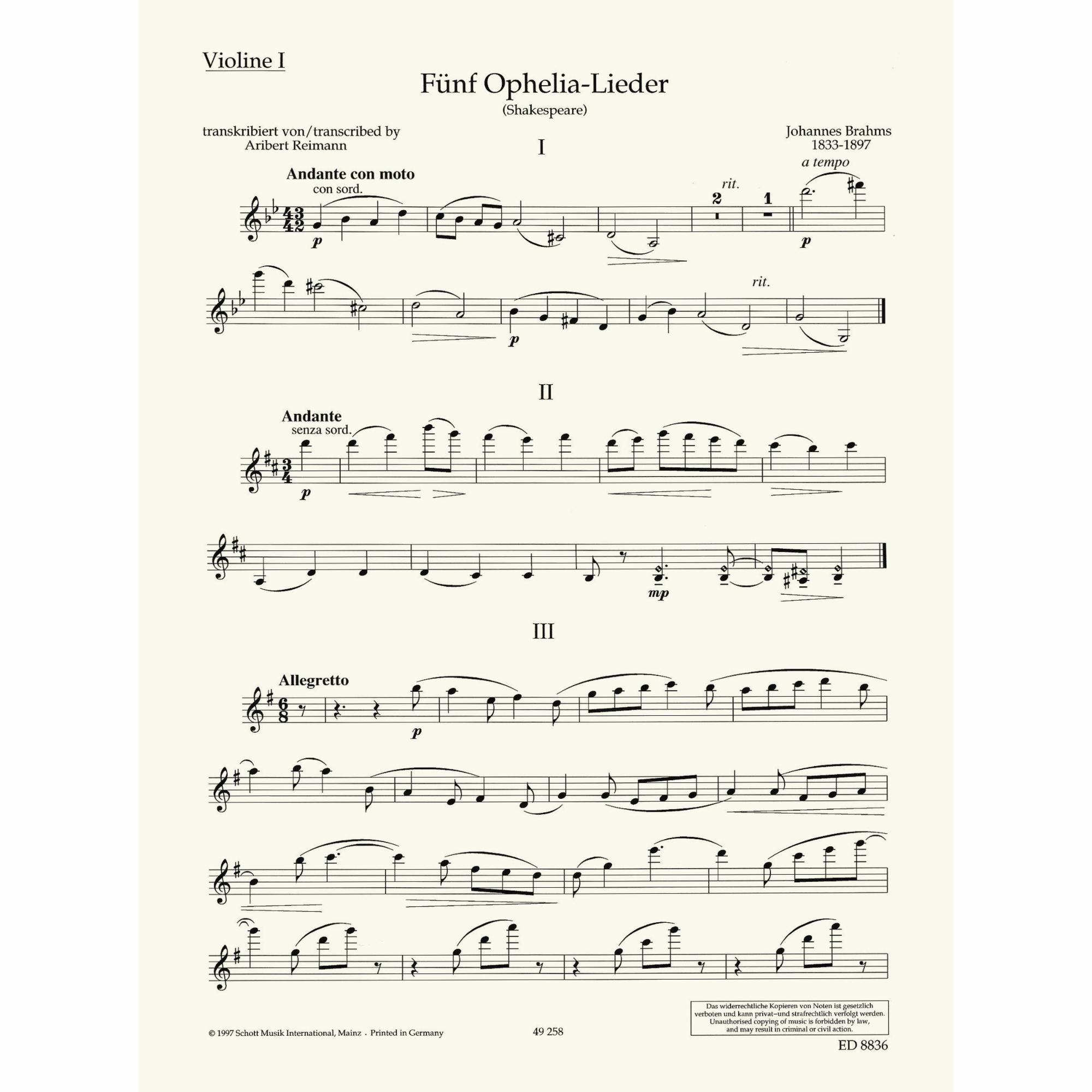 Sample: Violin I (Pg. 2)