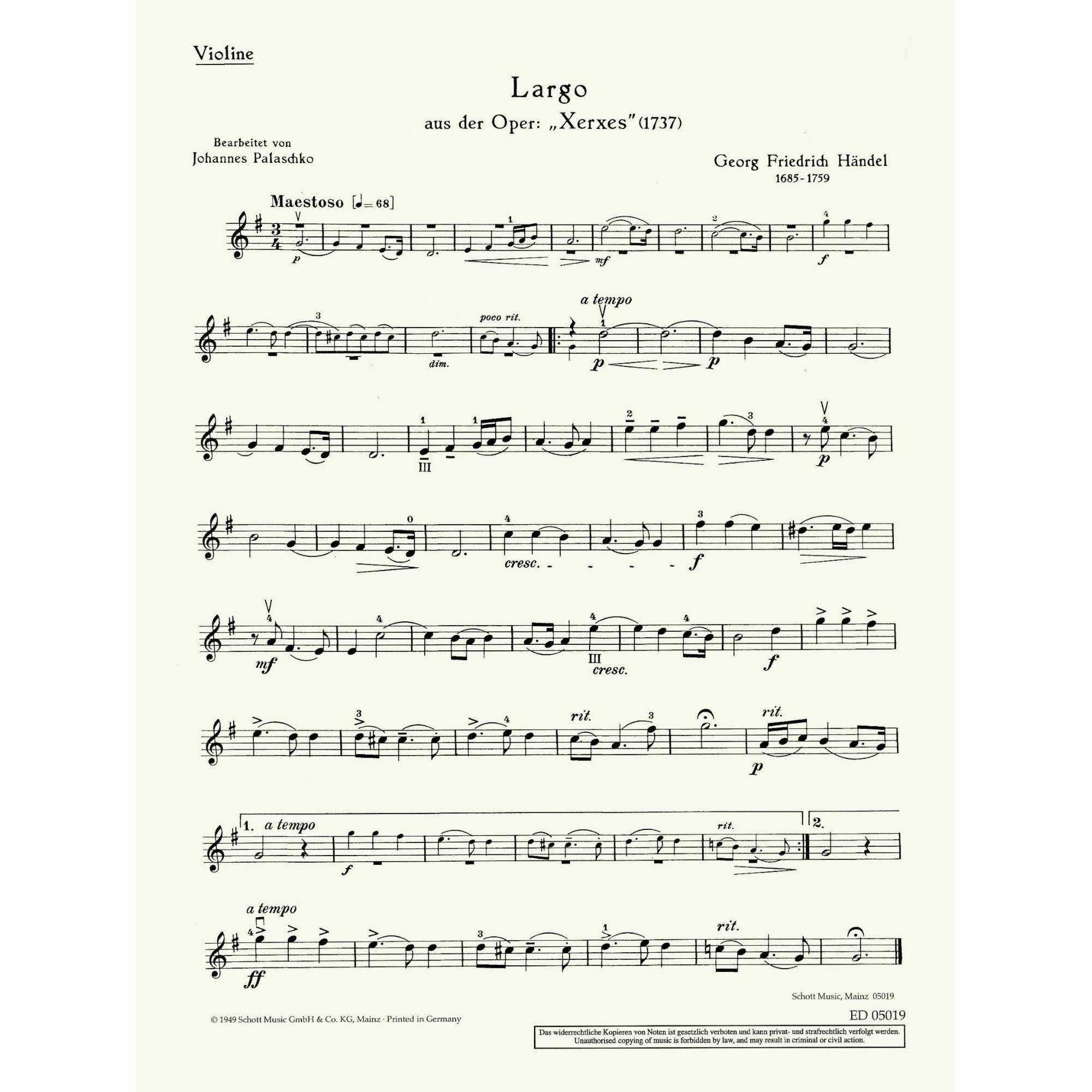 Sample: Violin Part