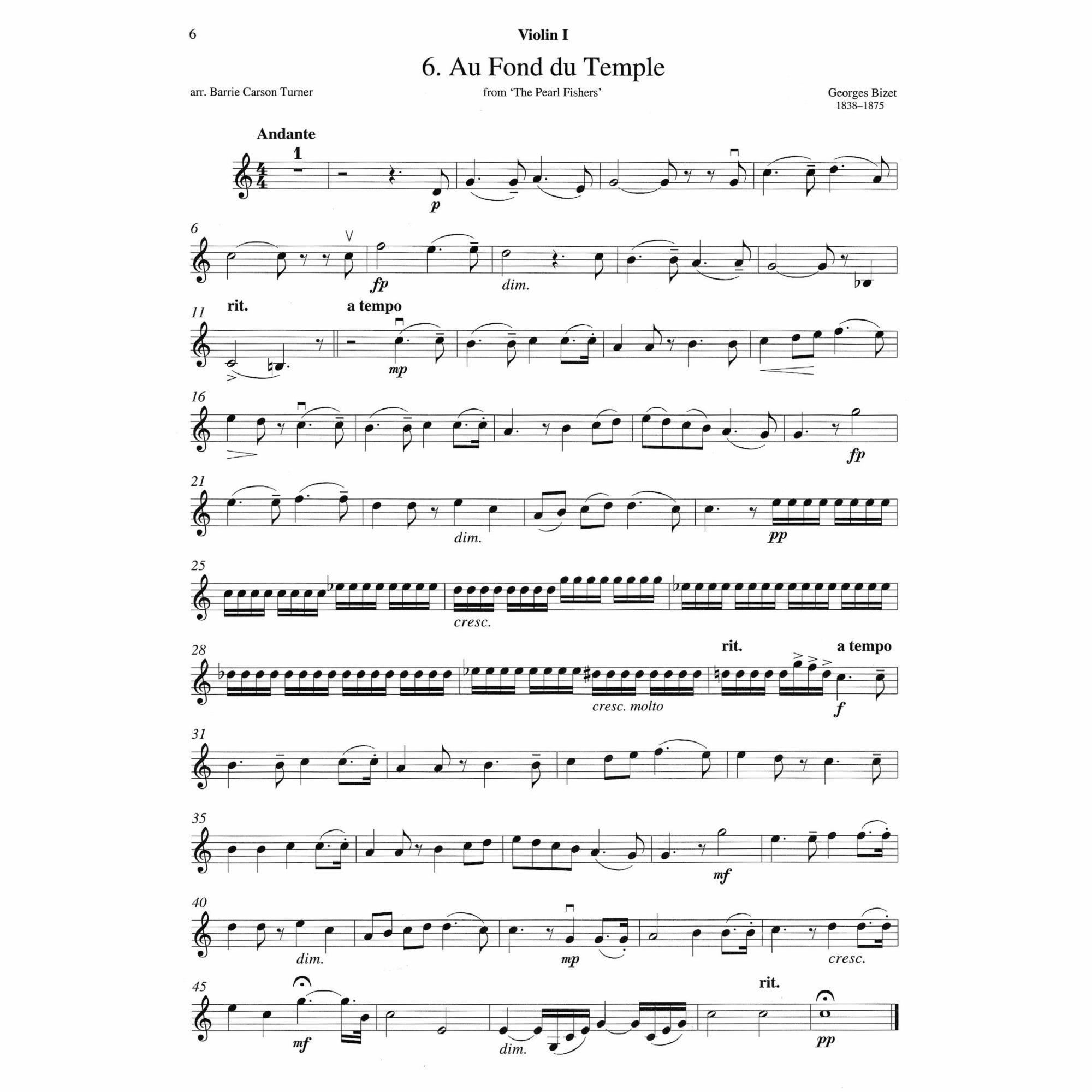 Sample: Violin I (Pg. 6)