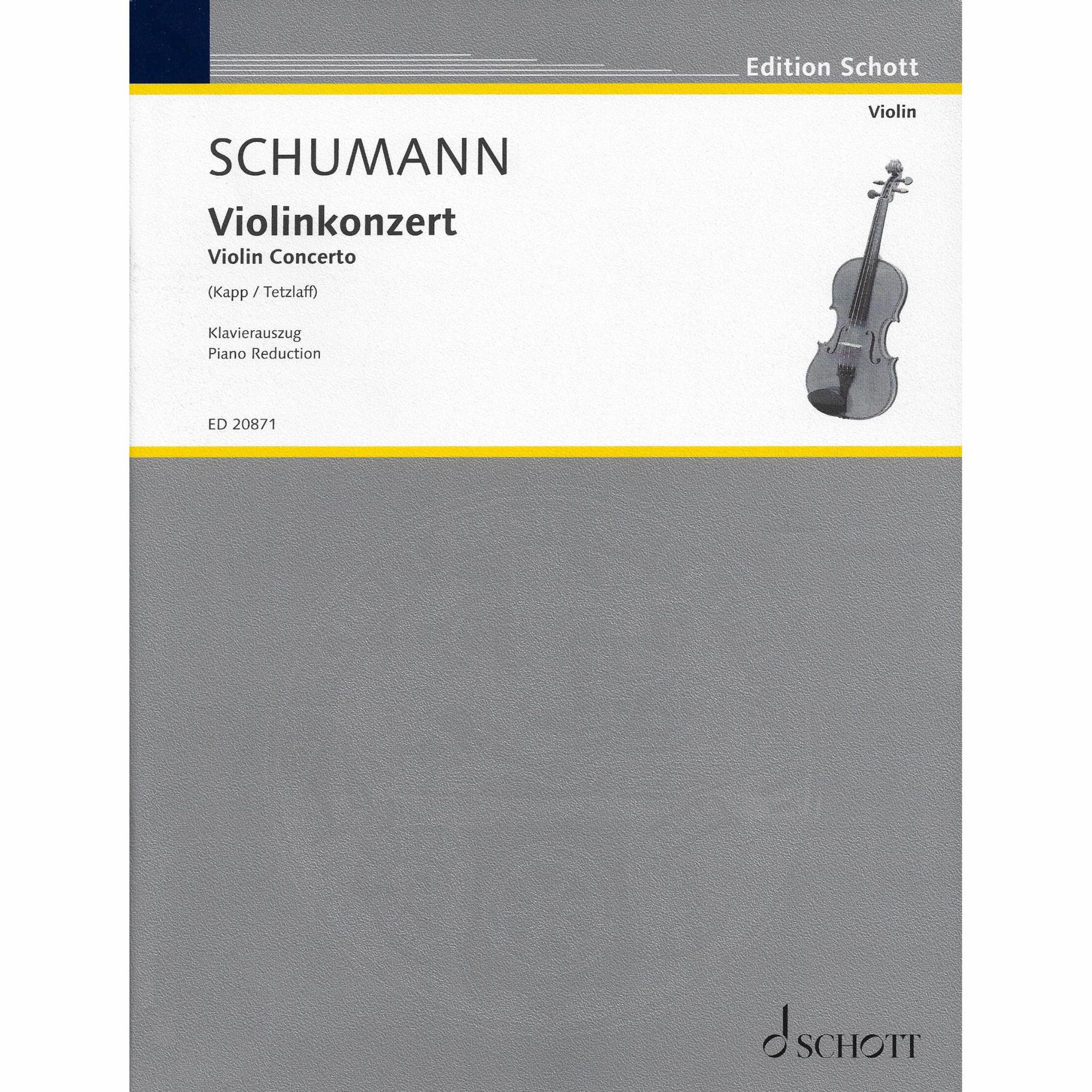 Schumann -- Concerto in D Minor, WoO 1 for Violin and Piano