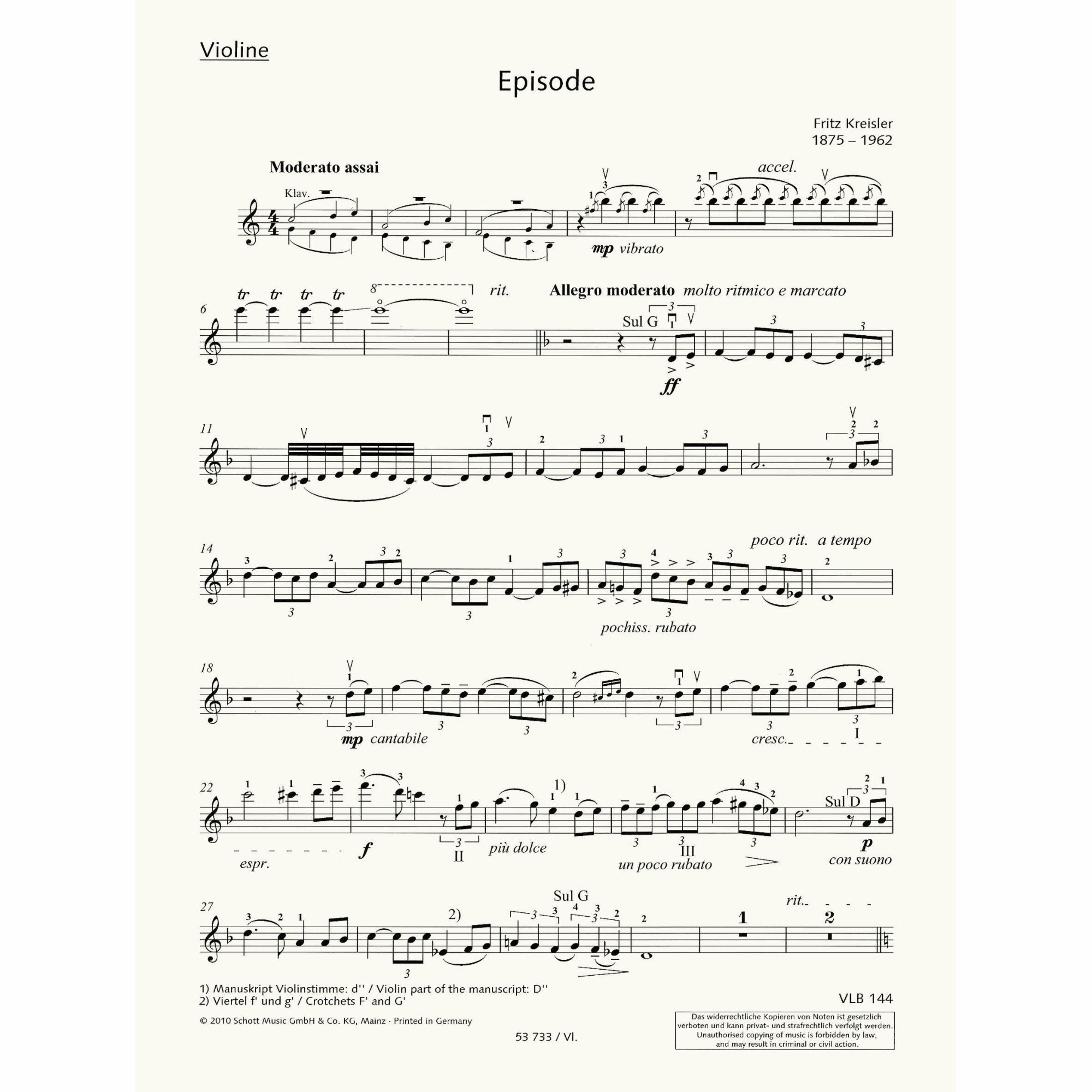 Sample: Violin Part