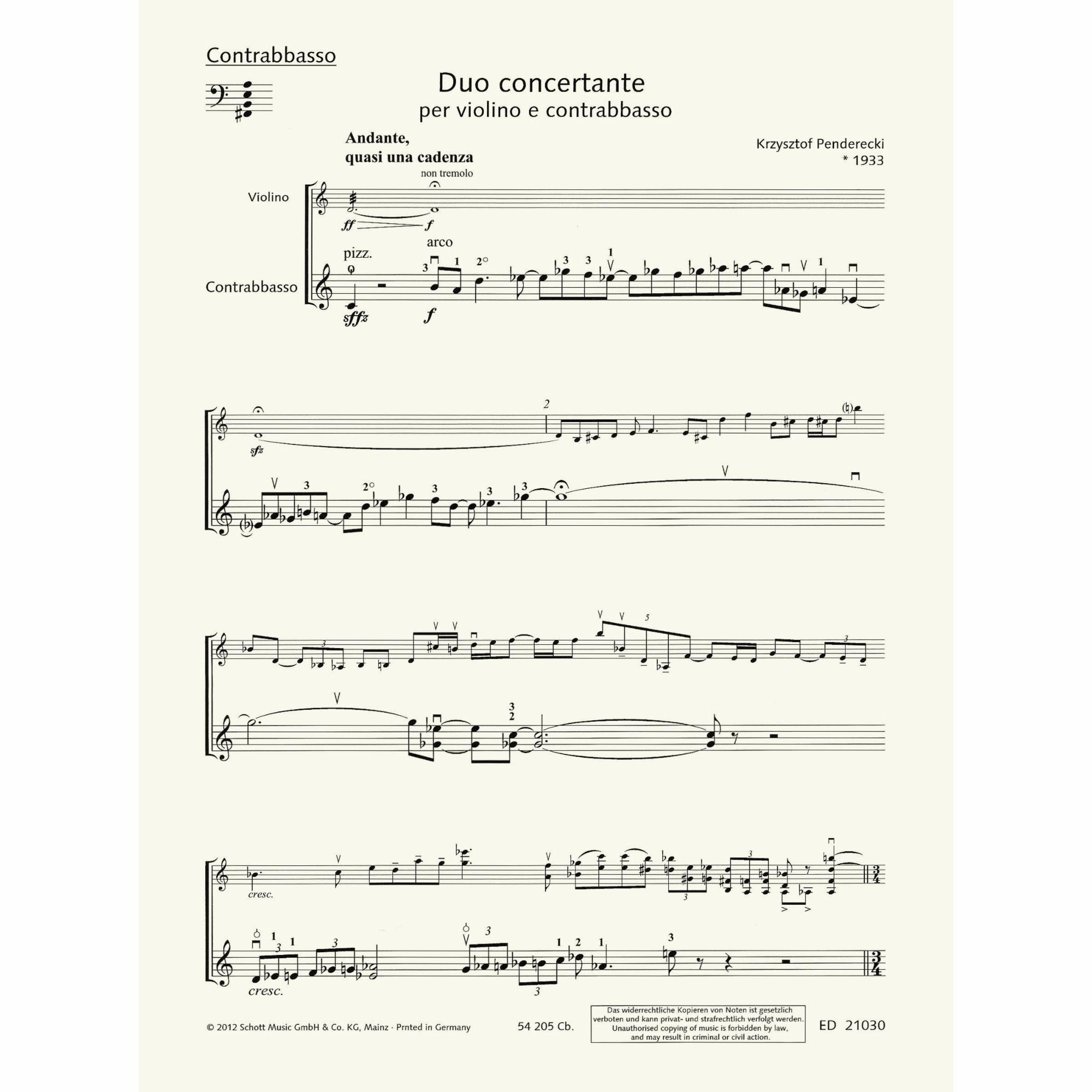 Sample: Bass Score (Pg. 1)