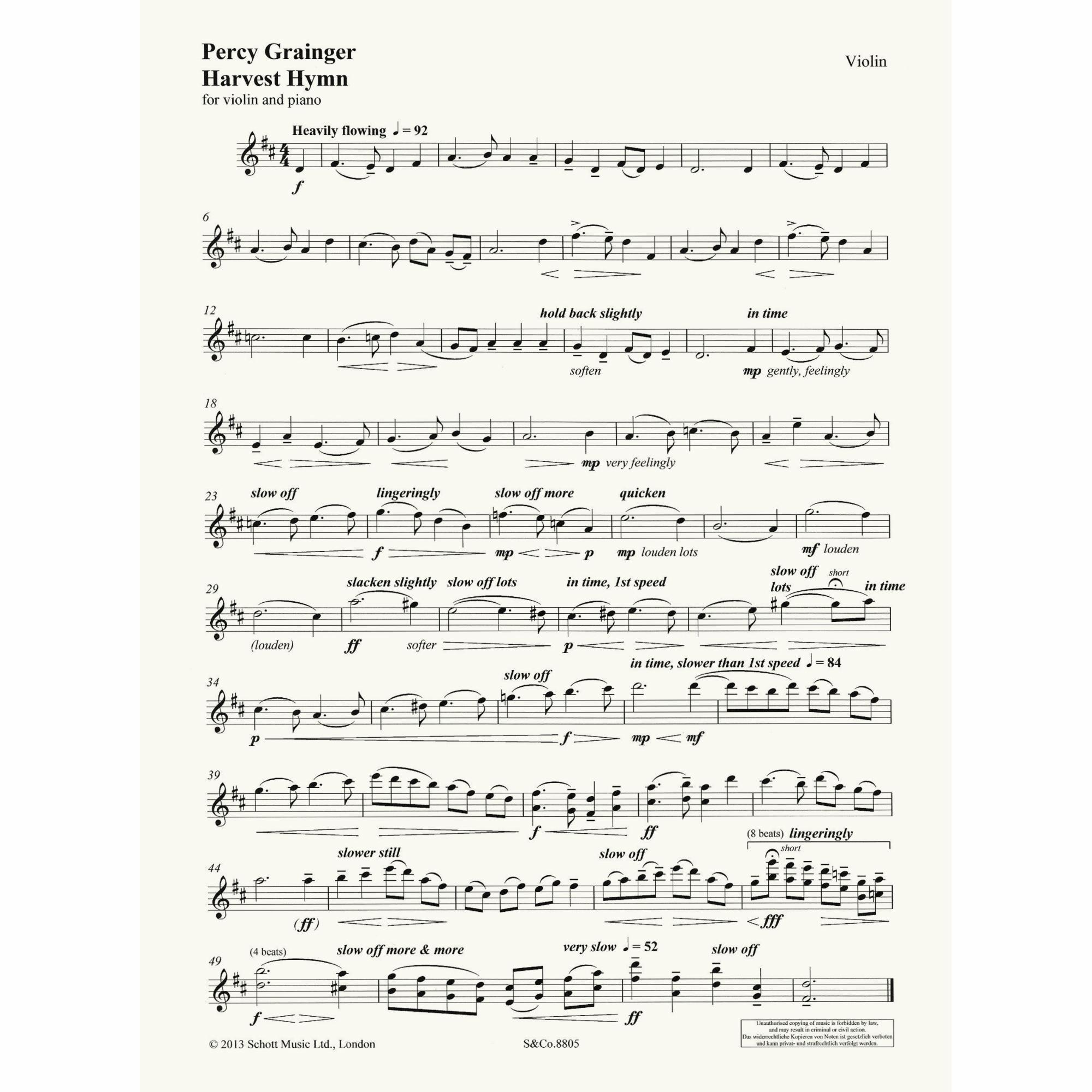 Sample: Violin Part