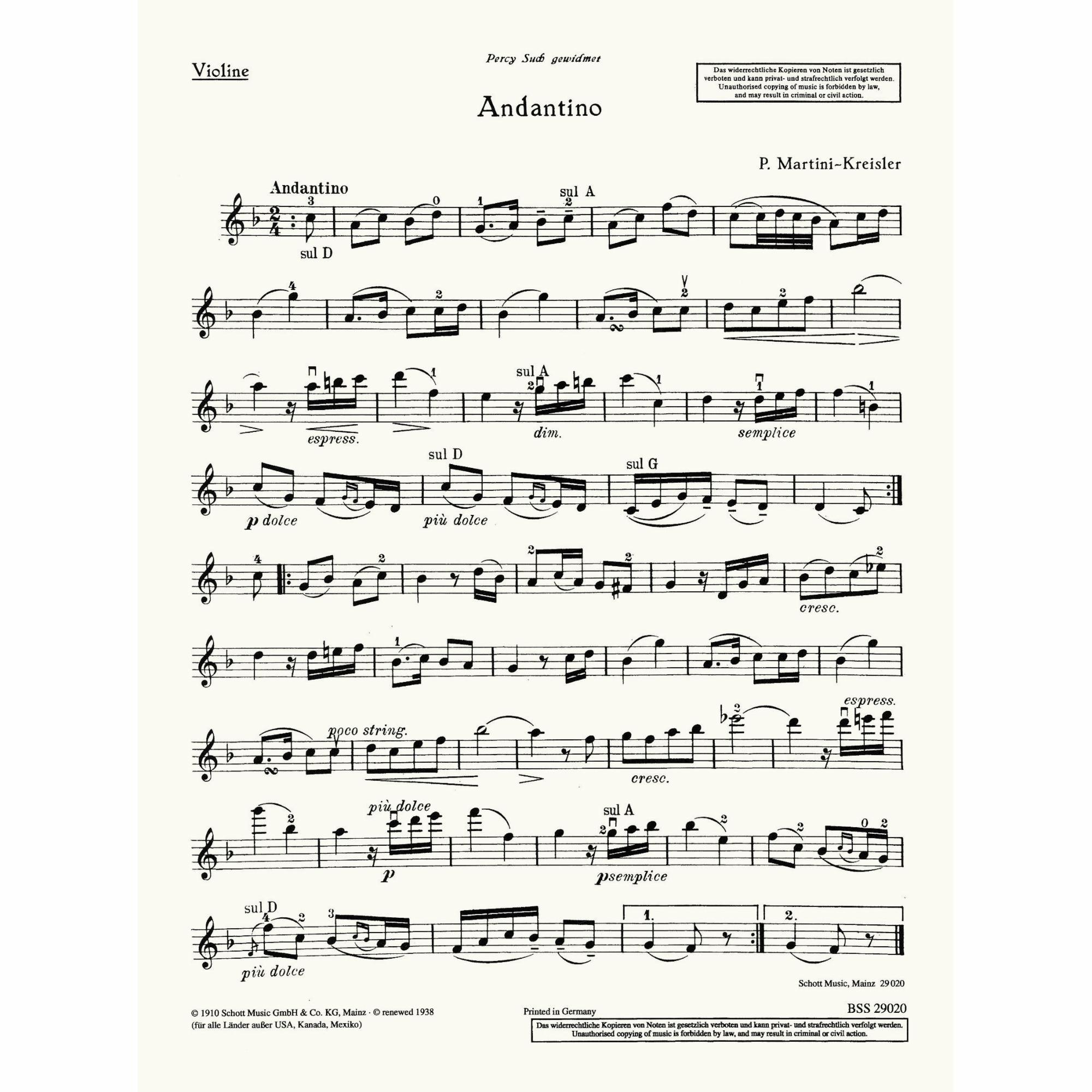 Sample: Violin Part