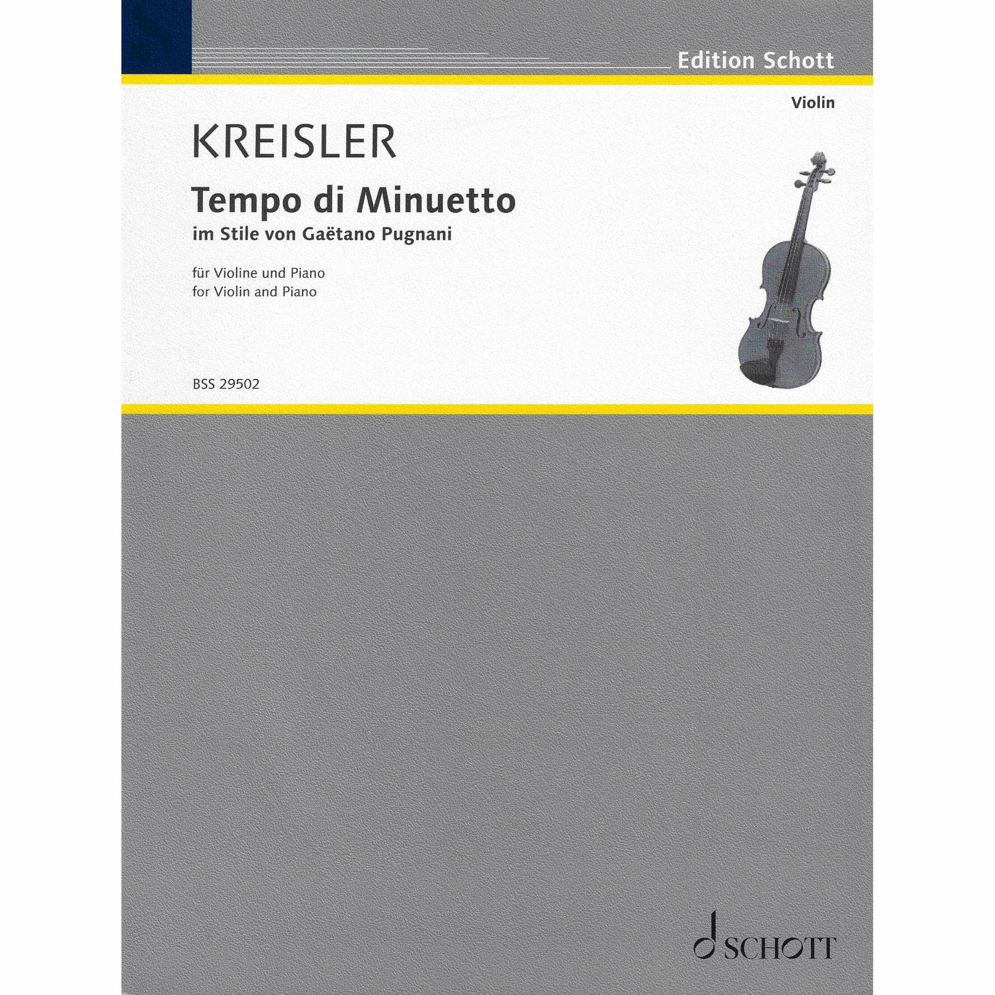 Kreisler -- Tempo di Minuetto for Violin and Piano