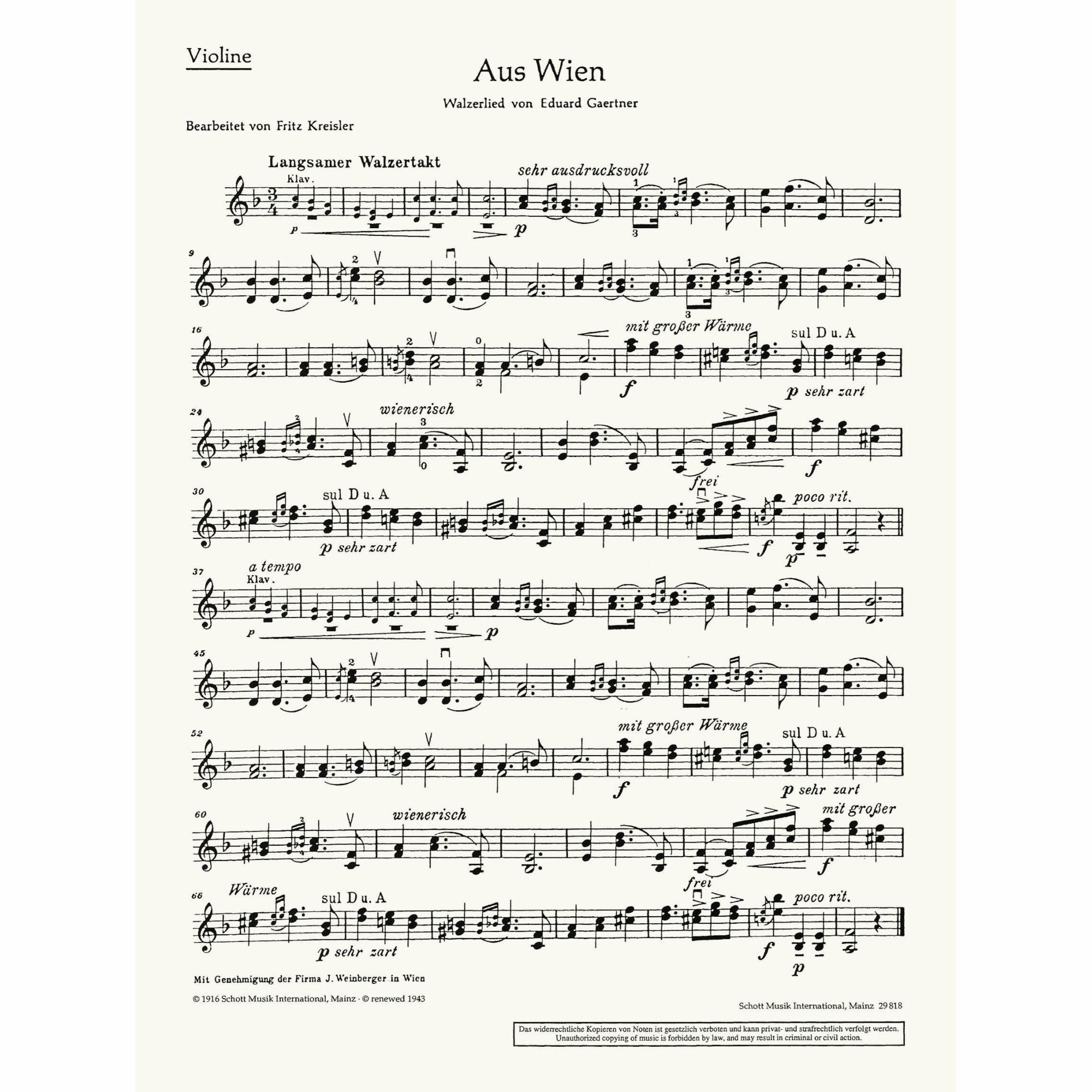 Sample: Violin Part