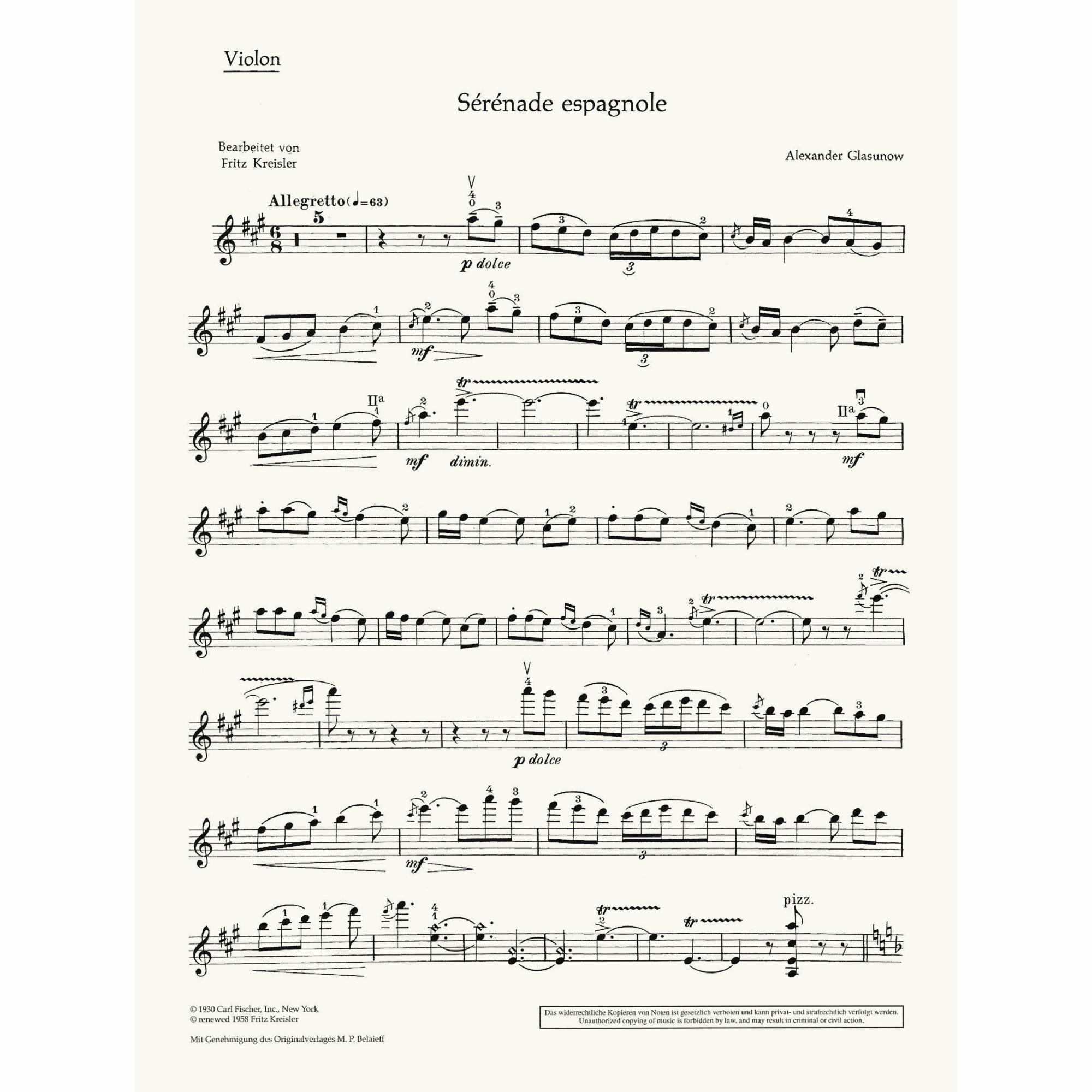 Sample: Violin Part