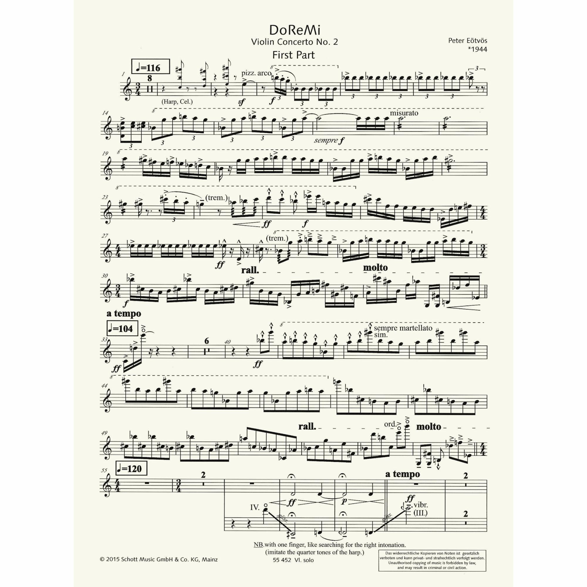 Sample: Violin Part