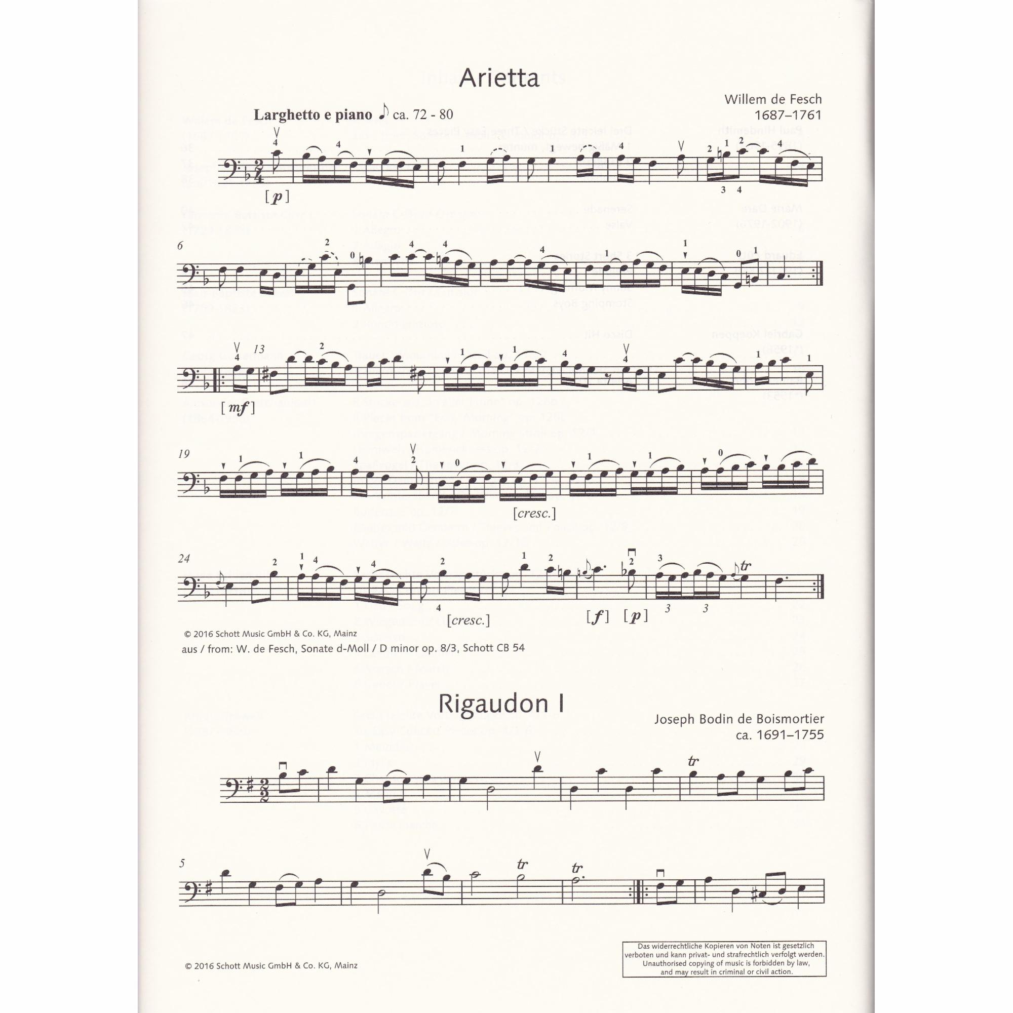 Arietta: Forty Easy Pieces for Cello and Piano