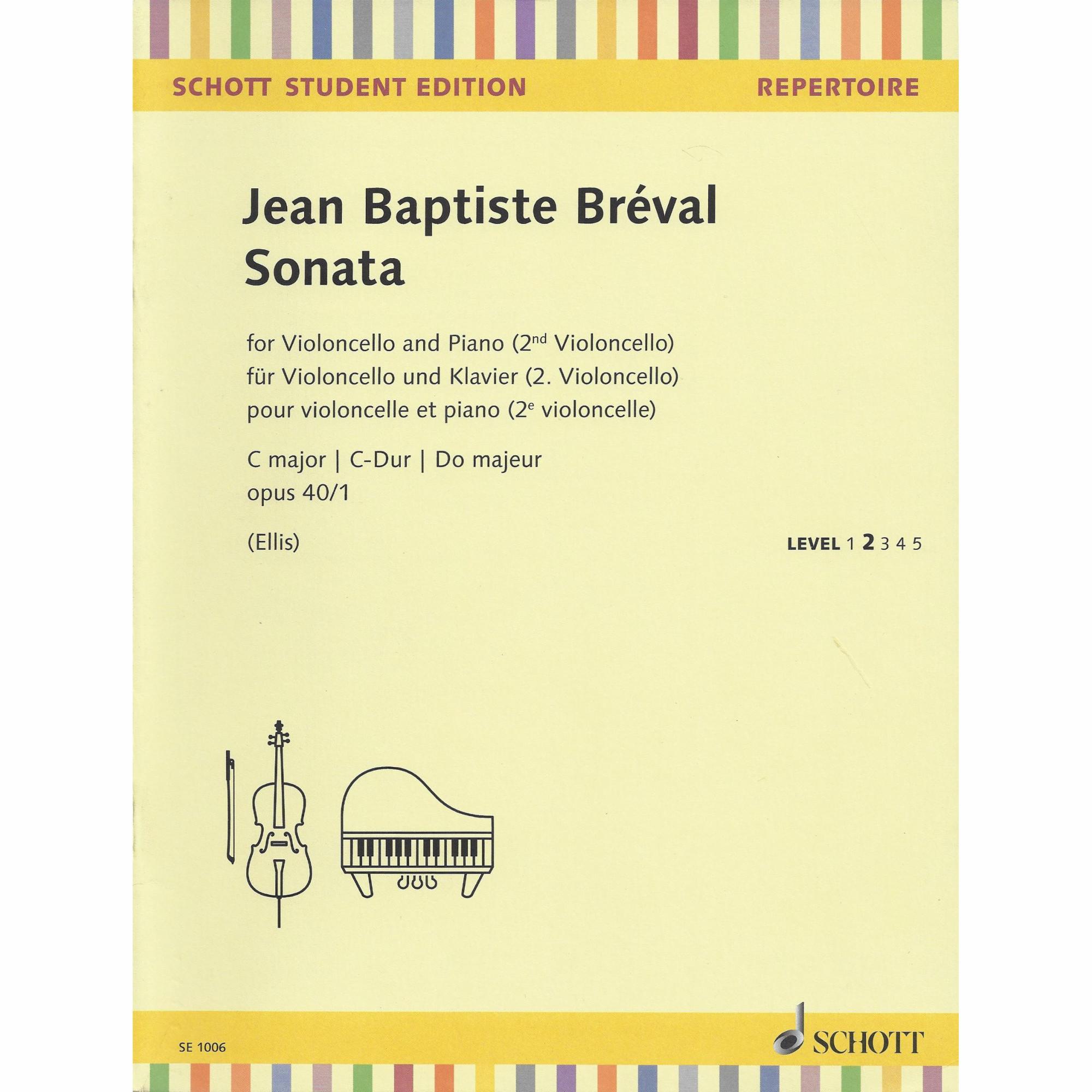 Breval -- Sonata in C Major, Op. 40/1 for Cello and Piano