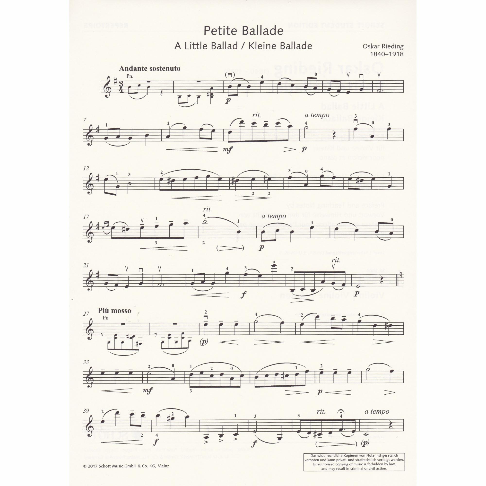 Sample: Violin Part