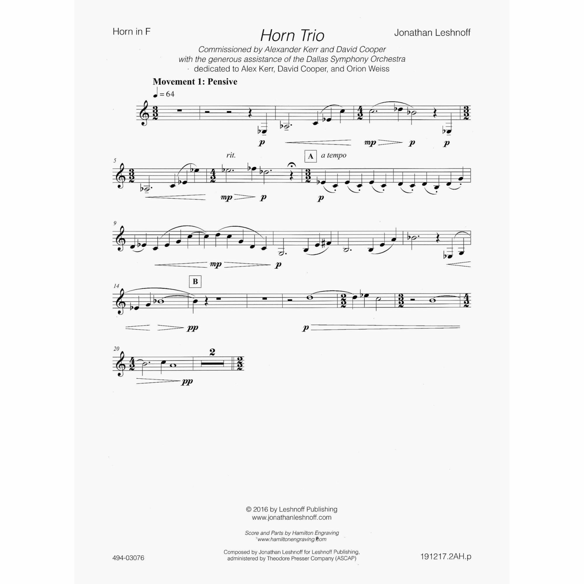 Sample: Horn (Pg. 1)