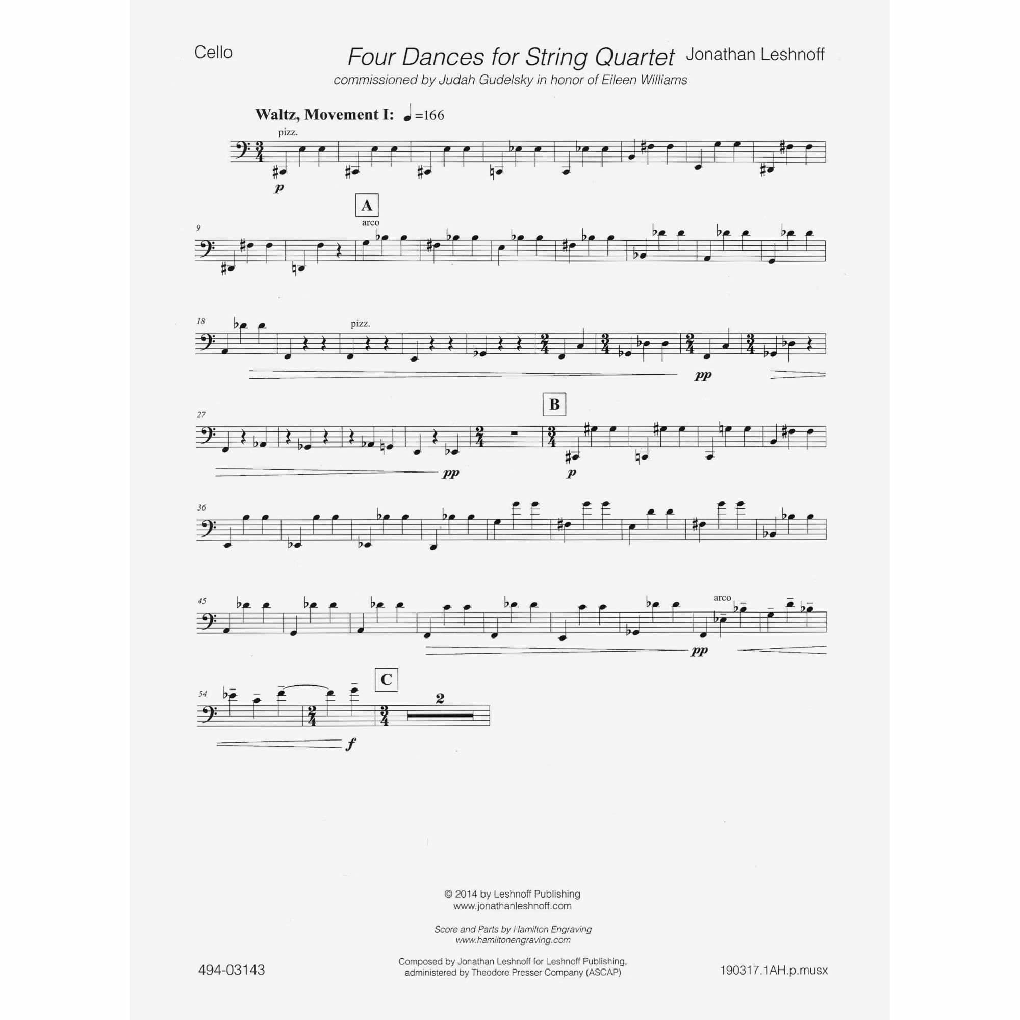 Sample: Cello (Pg. 1)