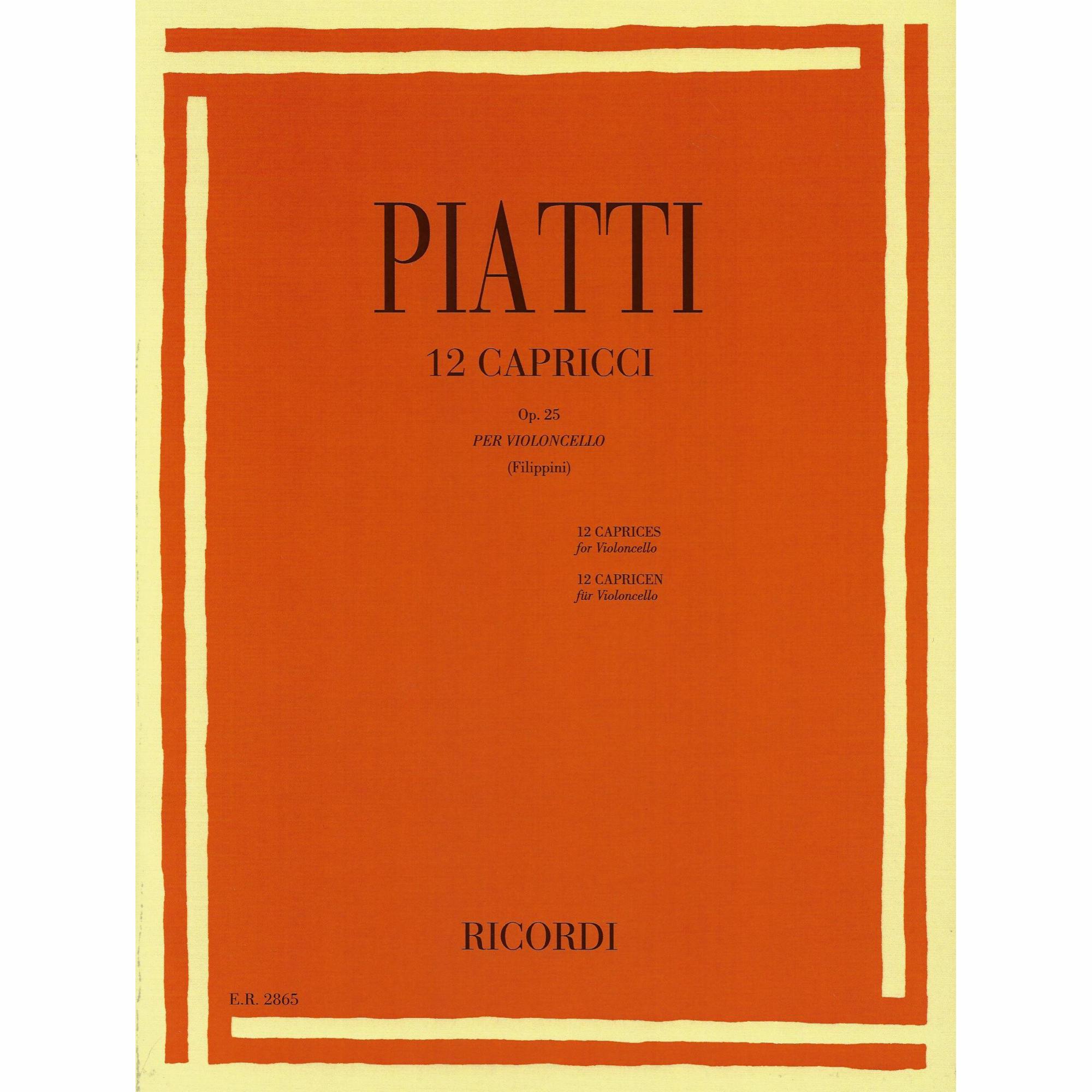 Piatti -- 12 Caprices, Op. 25 for Cello