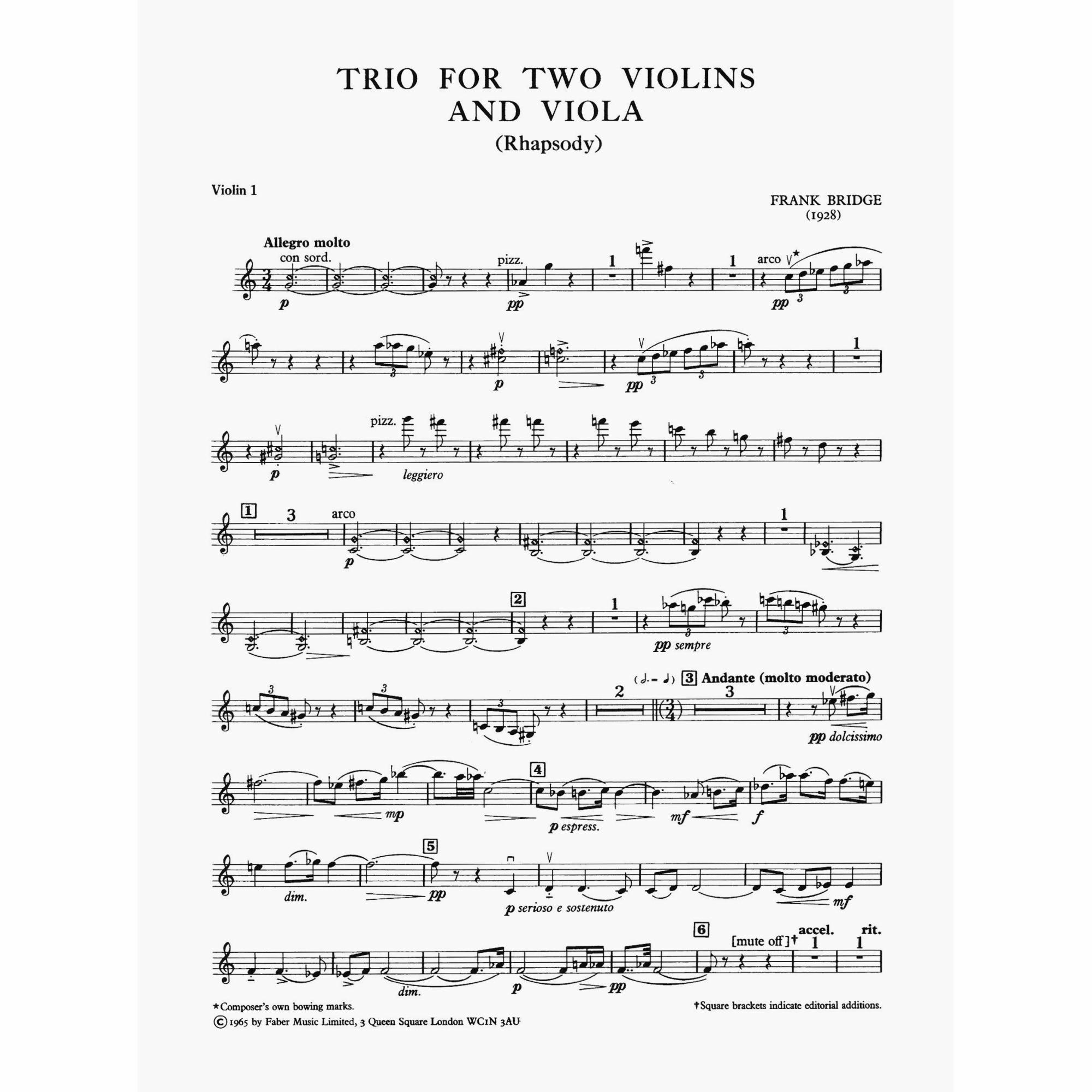 Sample: Violin I (Pg. 1)