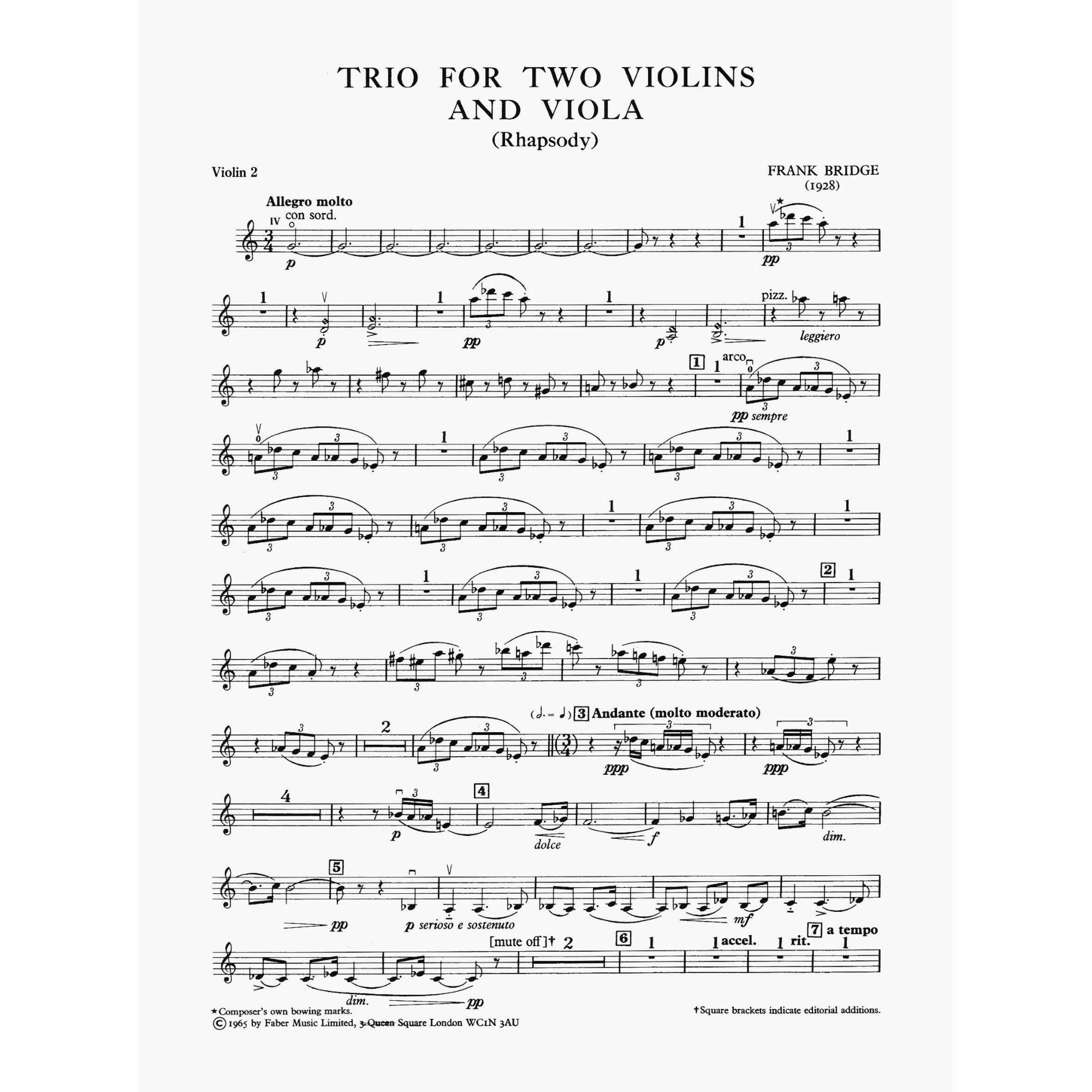 Sample: Violin II (Pg. 1)