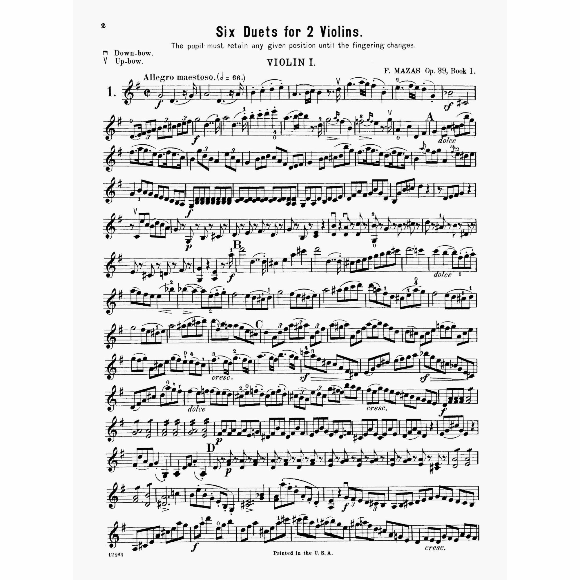 Sample: Violin I (Pg. 2)