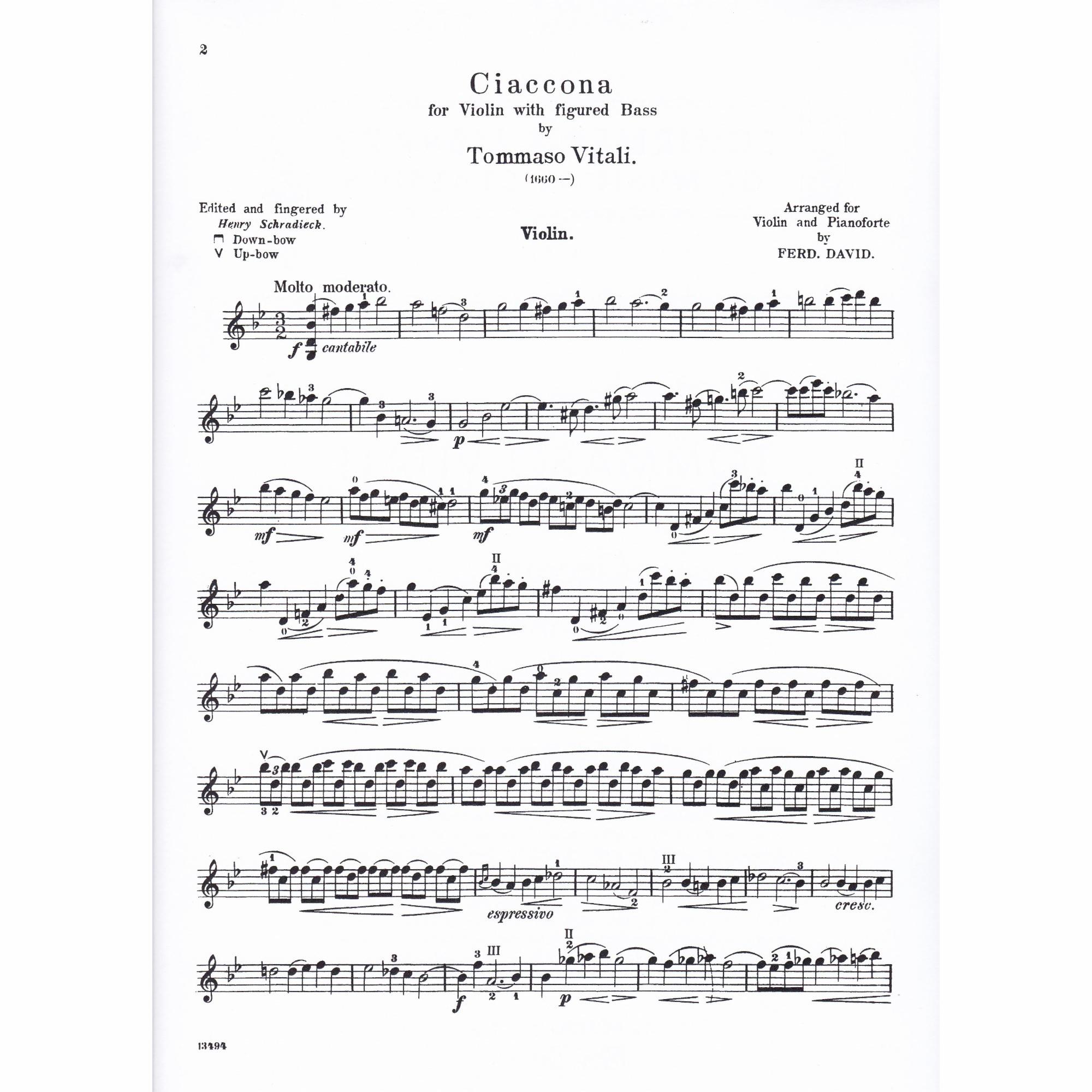 Chaconne in G Minor for Violin and Piano