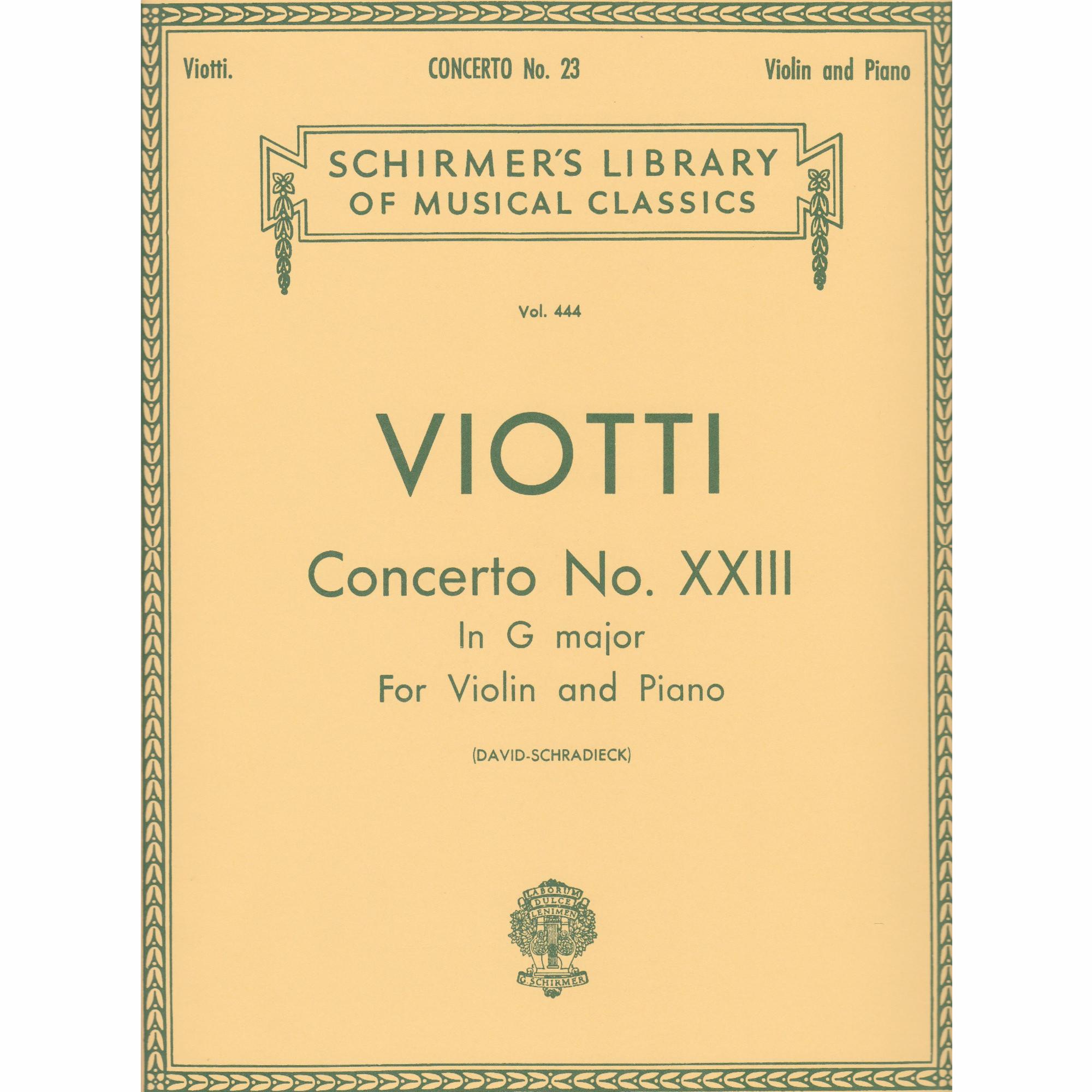 Violin Concerto No. 23 in G Major