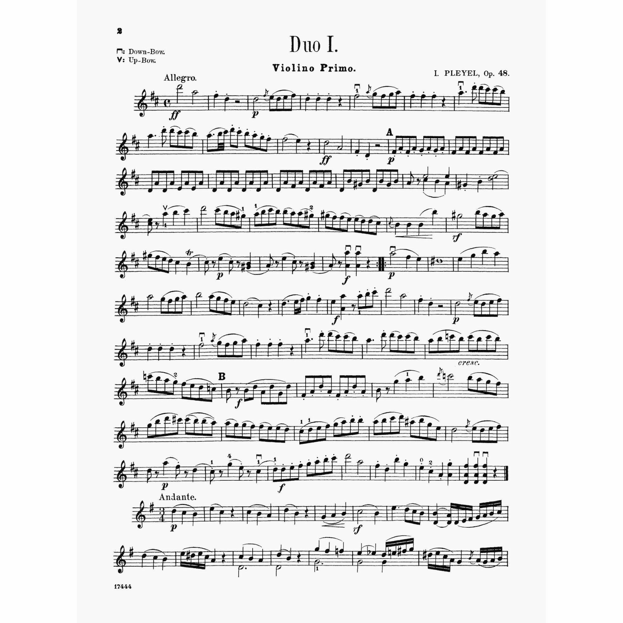 Sample: Violin I (Pg. 2)