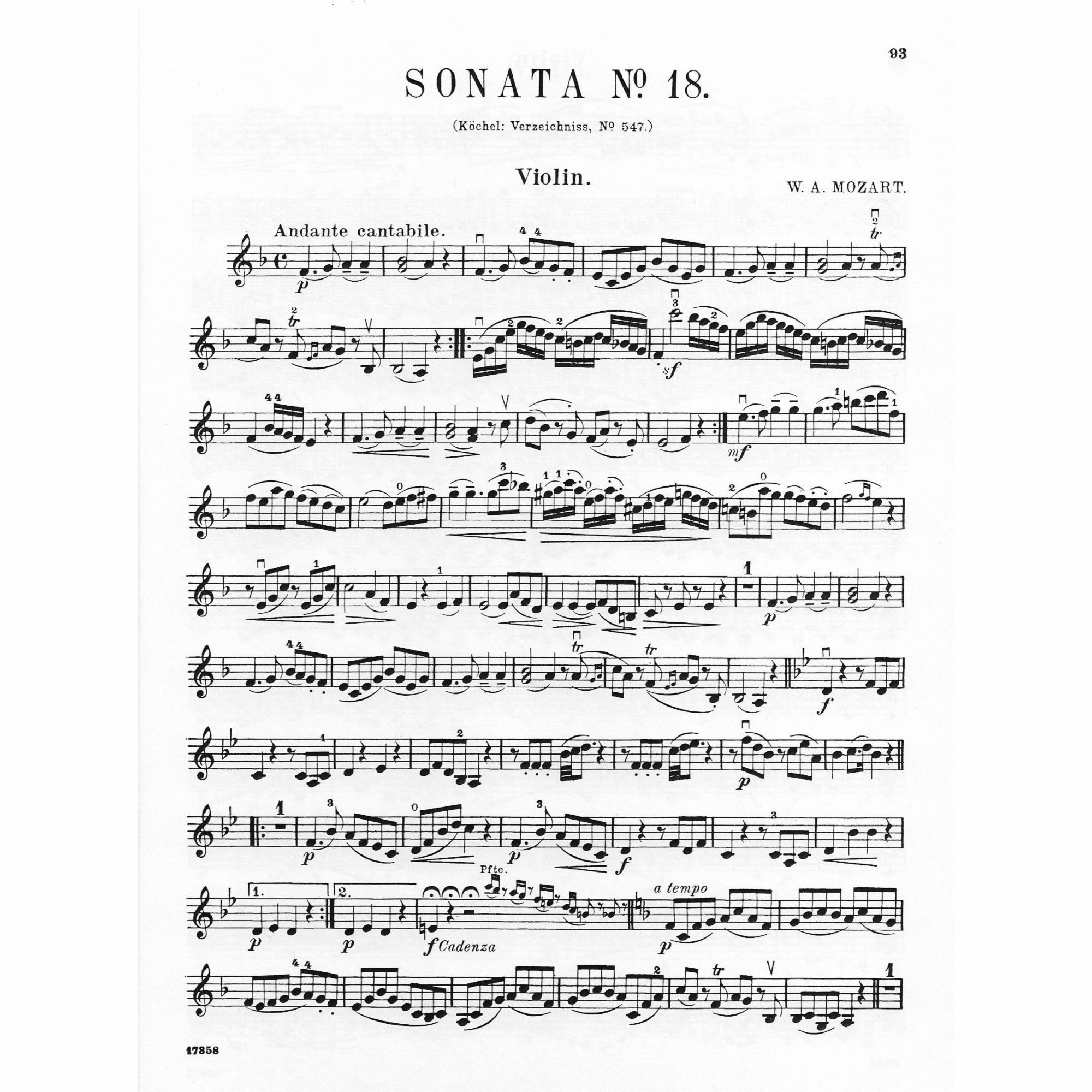 Sample: Violin Part