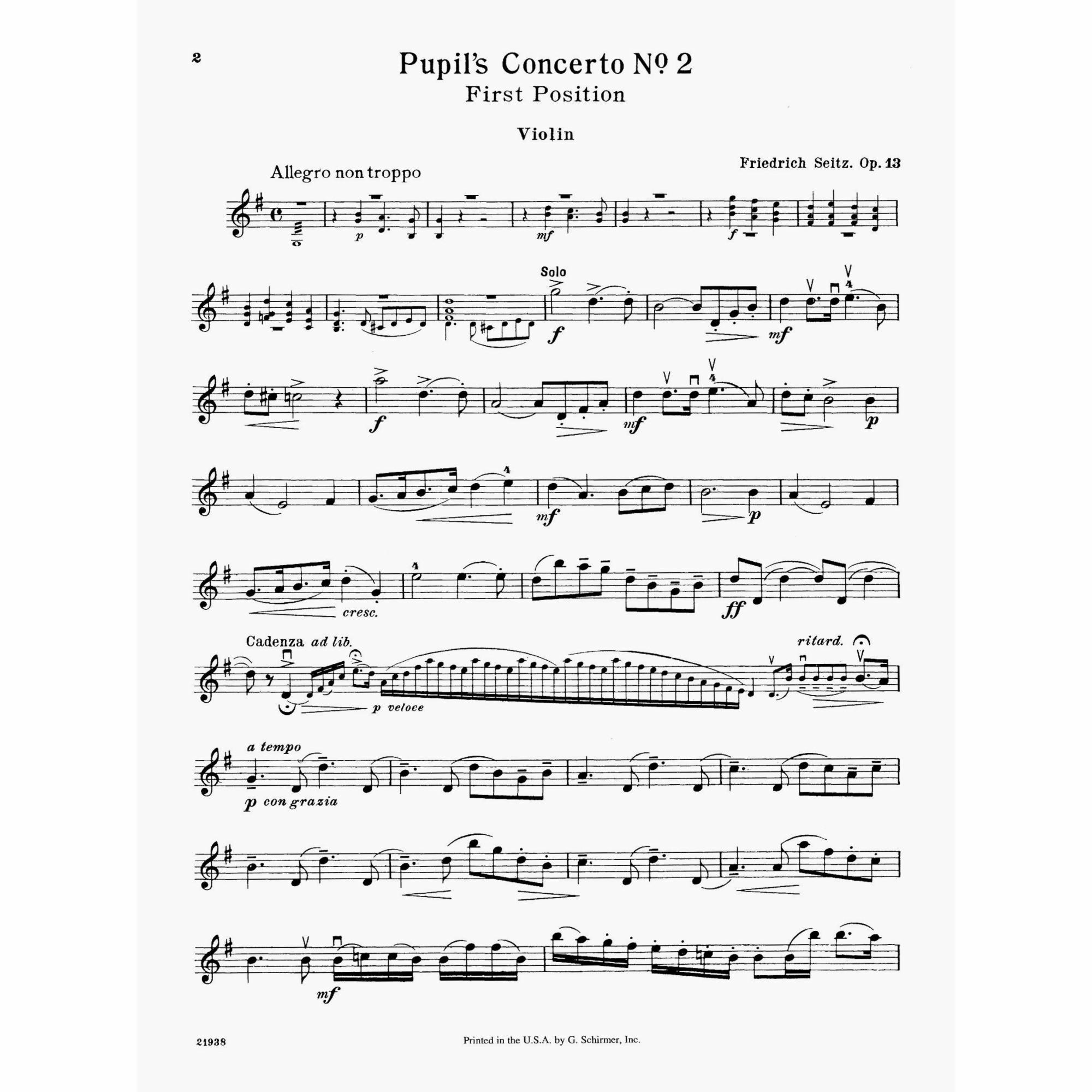 Sample: Violin Part