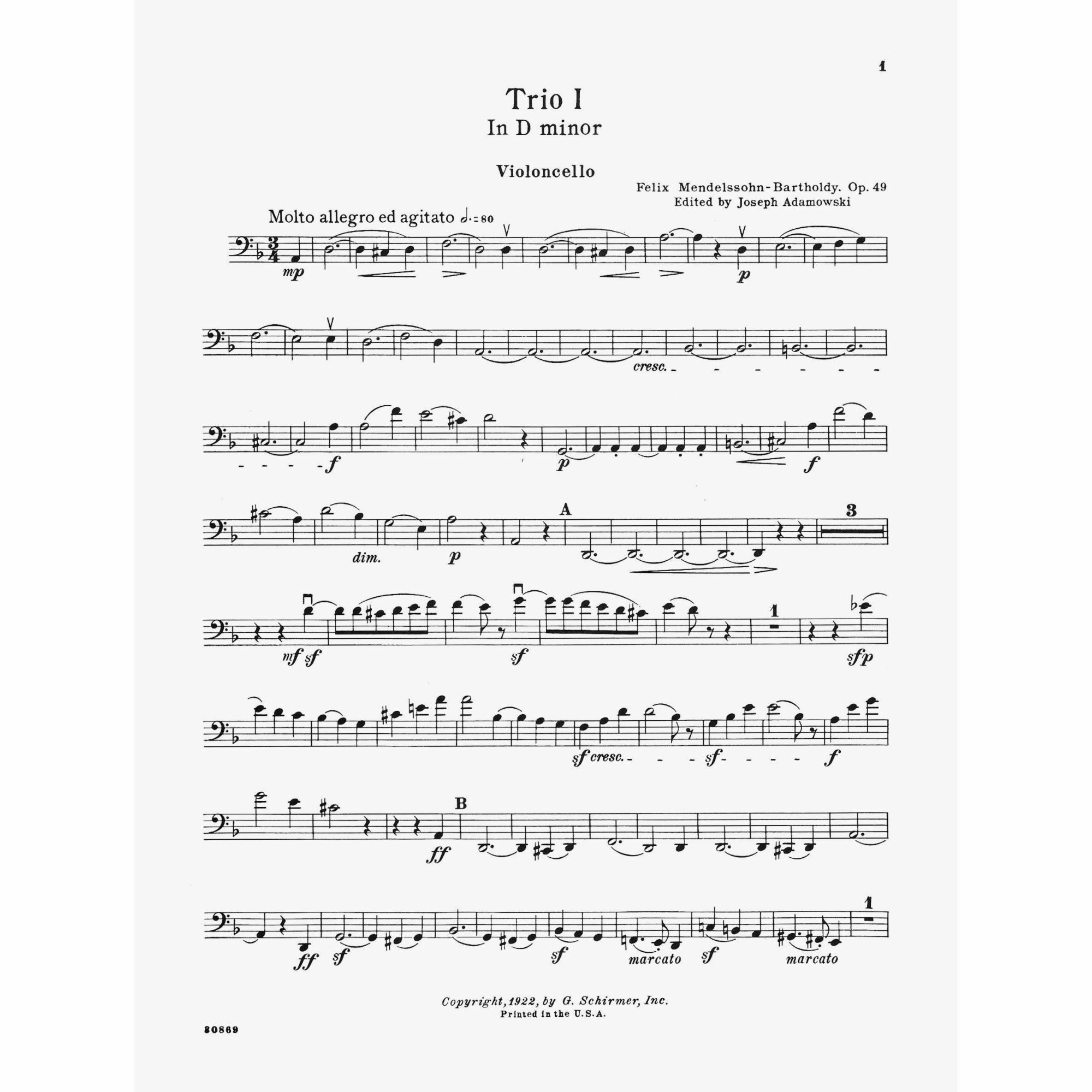 Sample: Cello (Pg. 1)