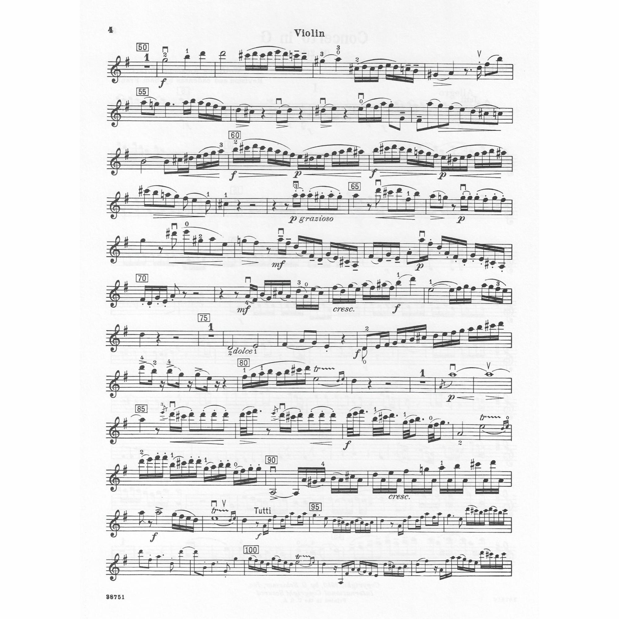 Sample: Violin Part (Pg. 2)