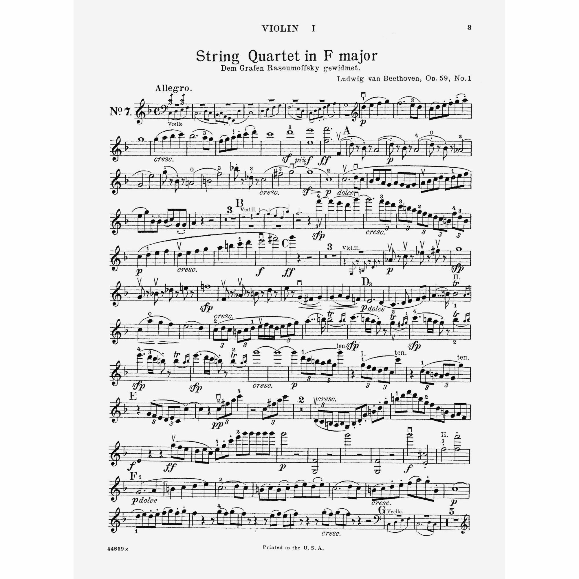 Sample: Violin I (Pg. 3)