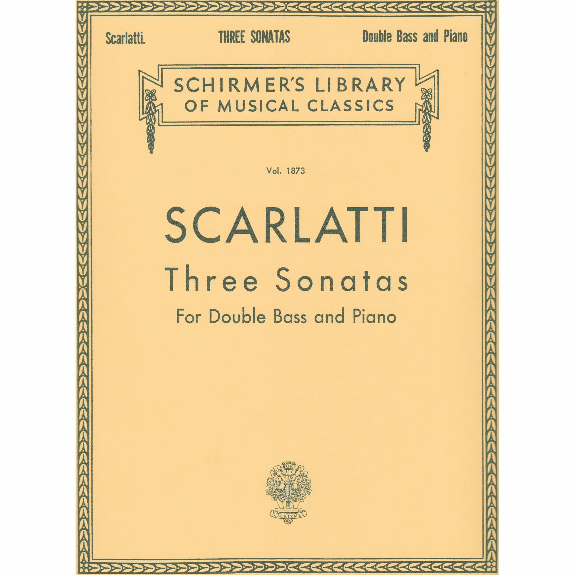 Three Sonatas for Bass and Piano