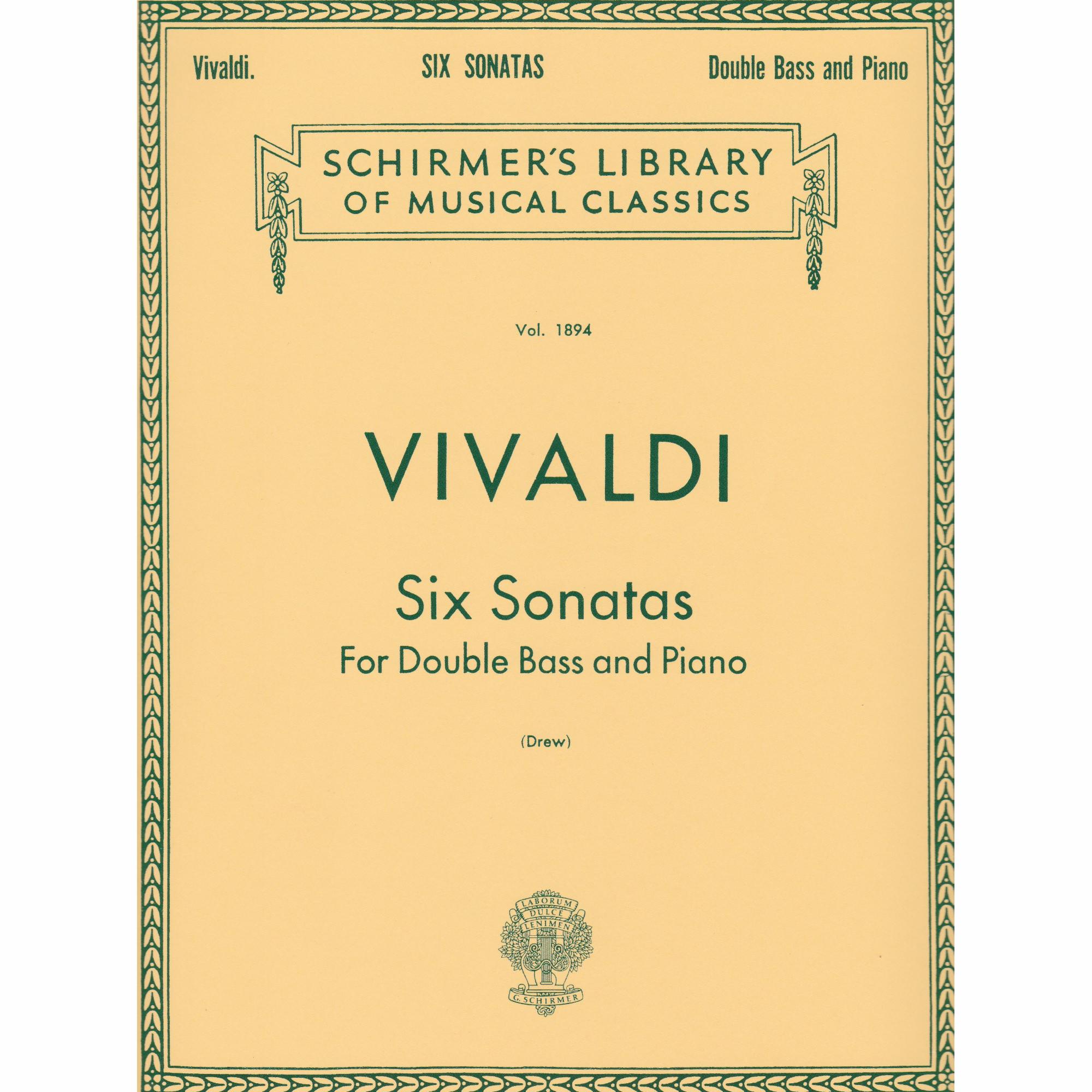 Six Cello Sonatas Arranged for Bass