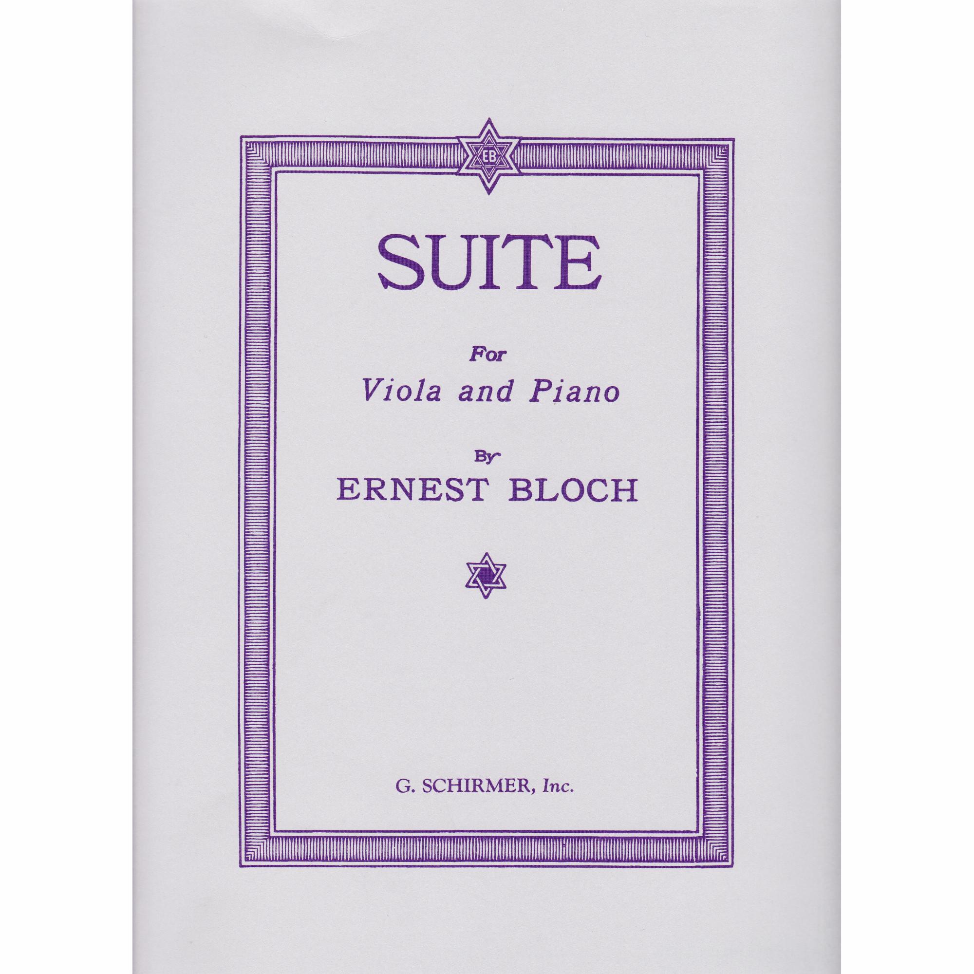 Bloch -- Suite for Viola and Piano