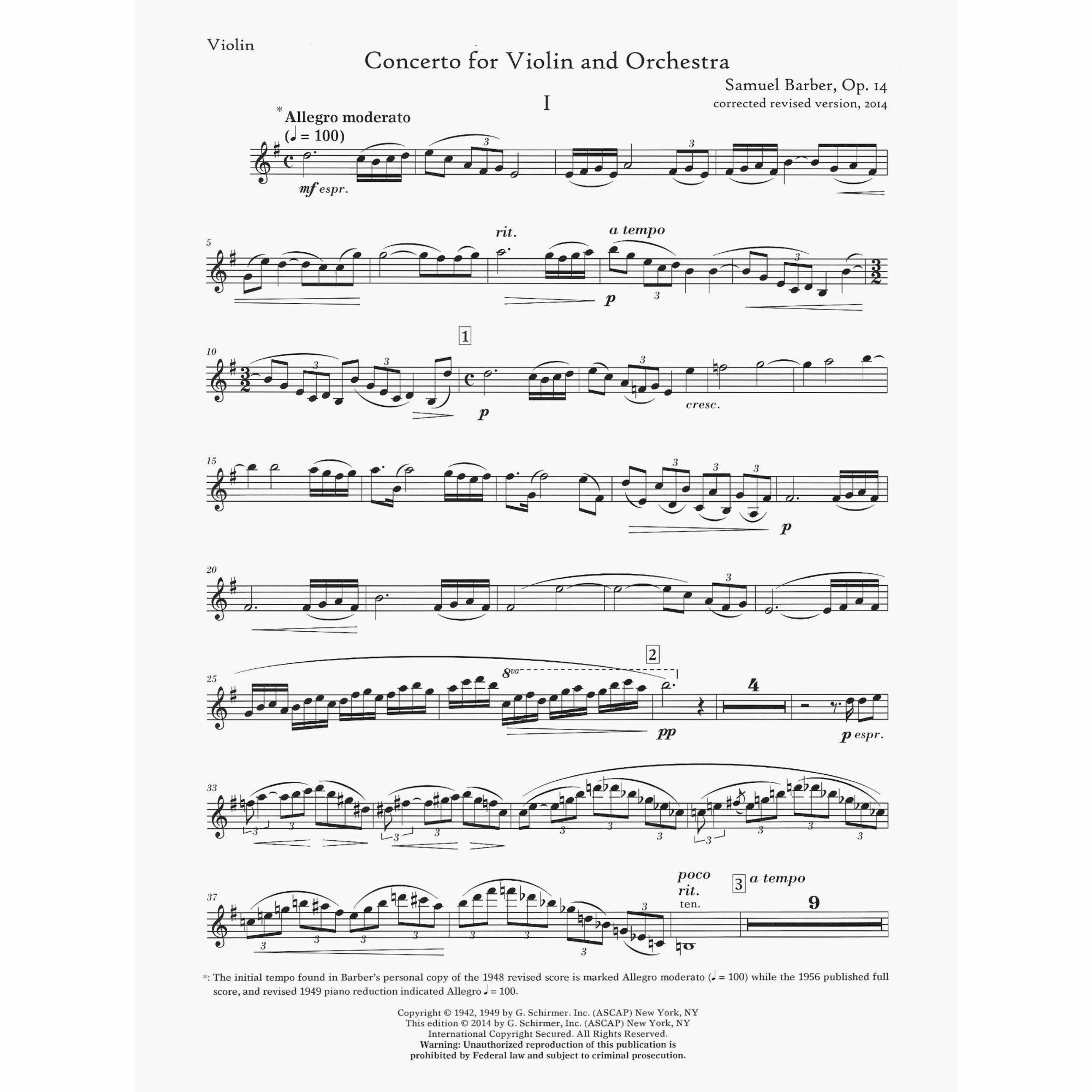 Sample: Violin (Pg. 1)