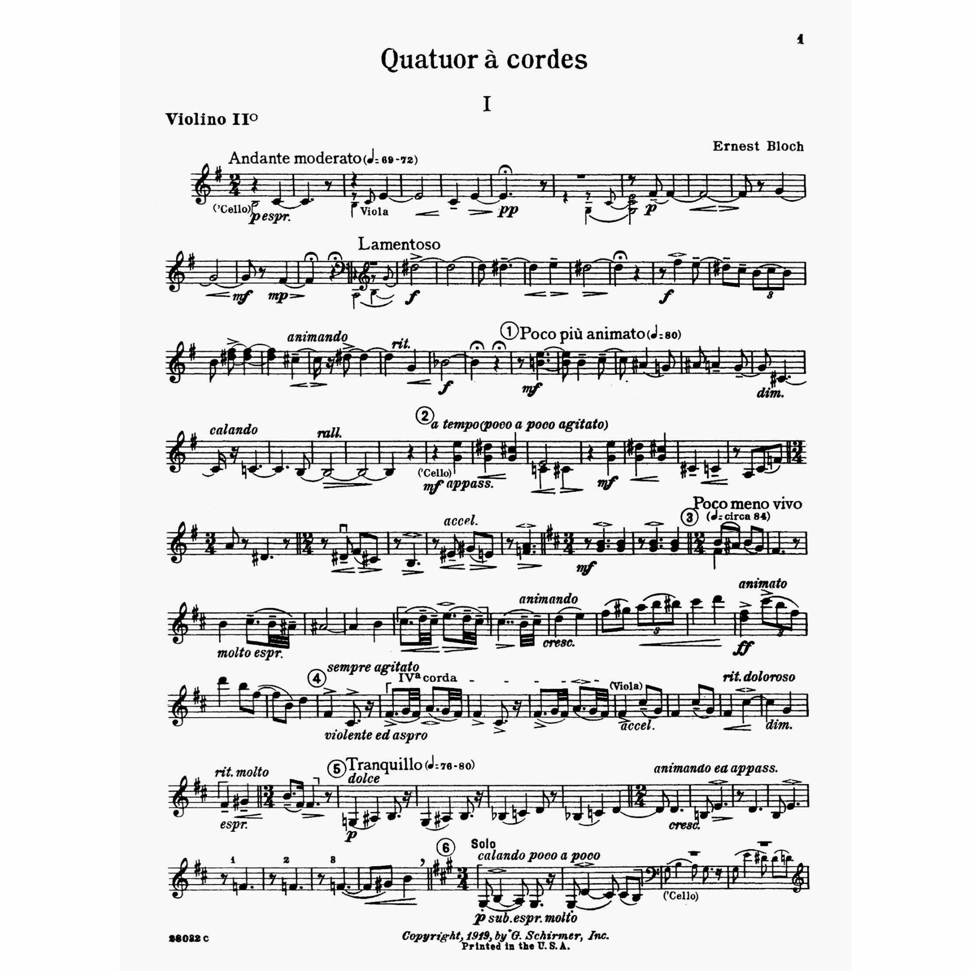 Sample: Violin II (Pg. 1)