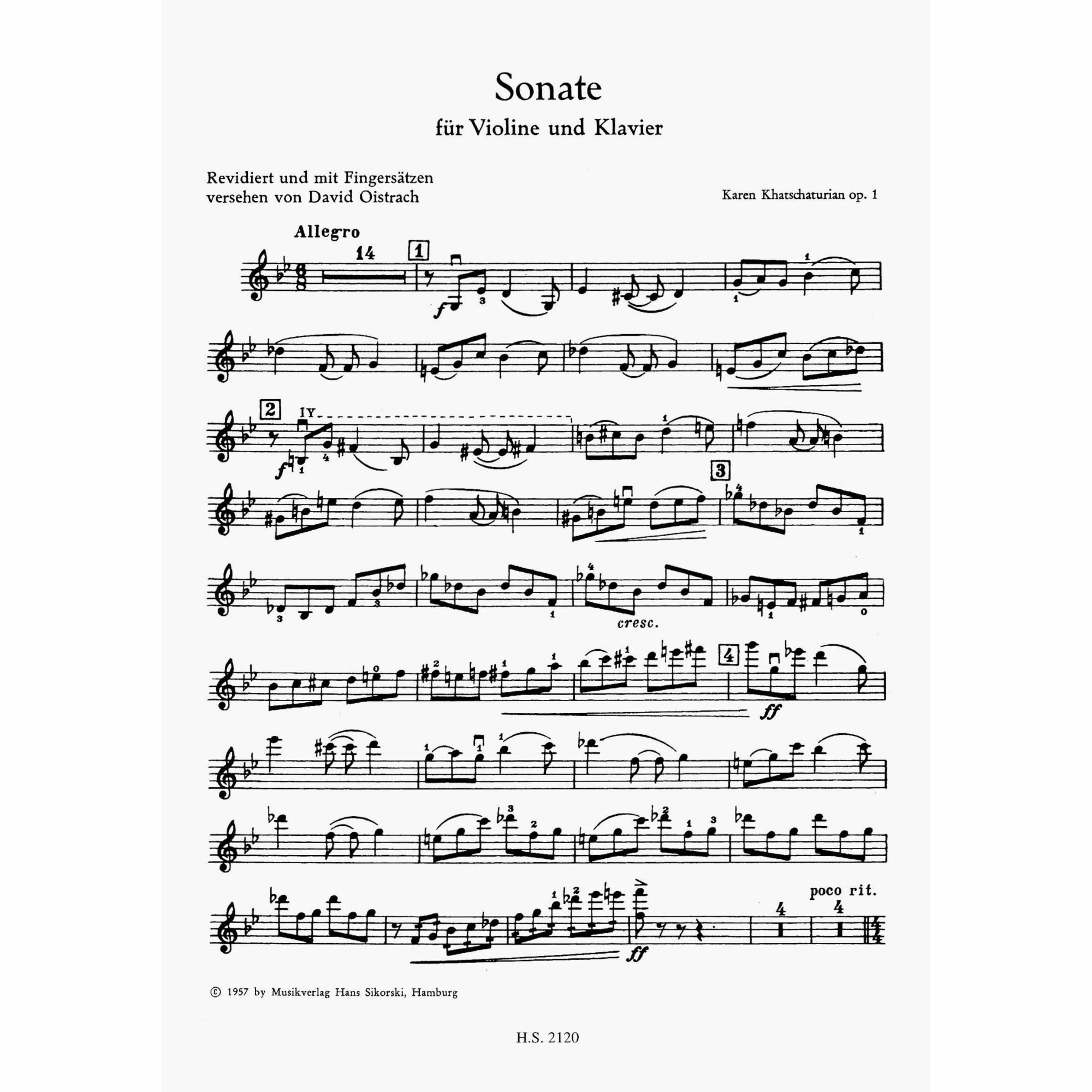 Sample: Violin Part