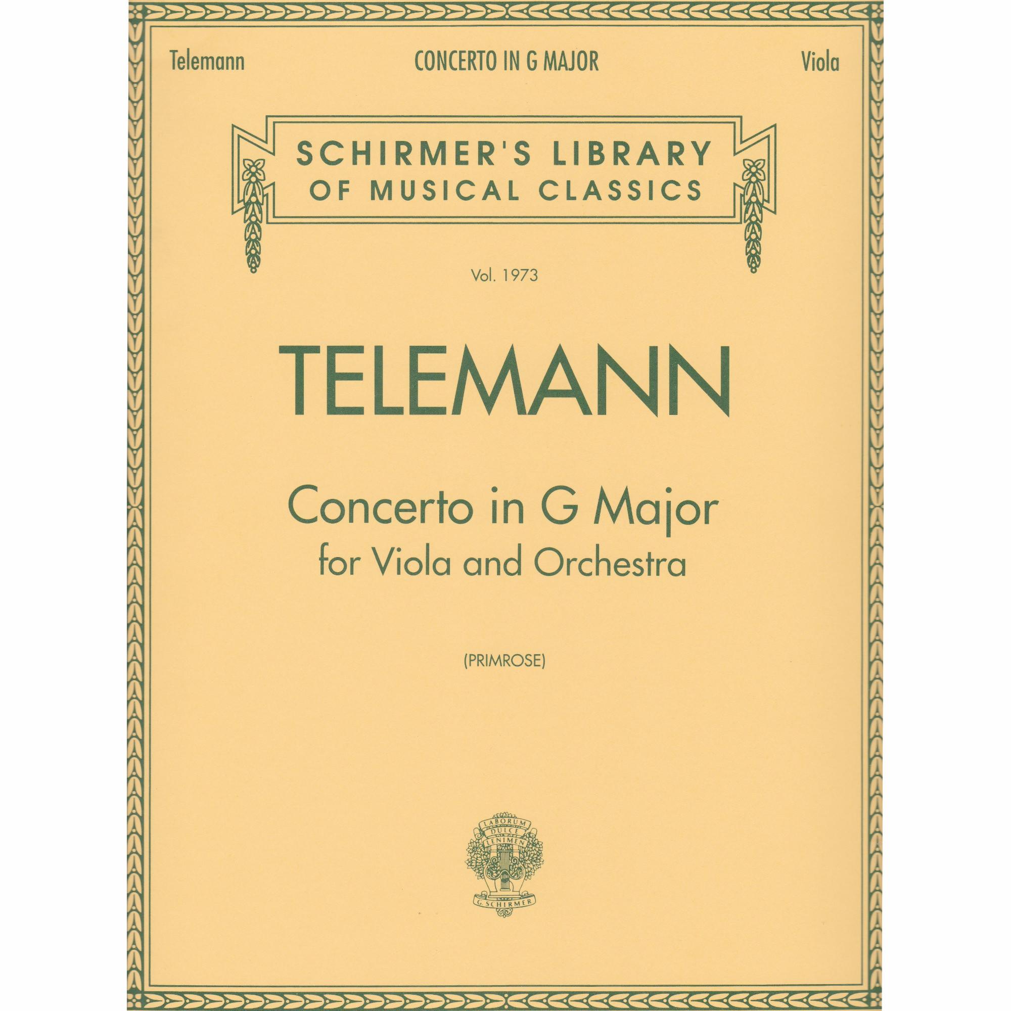 Telemann -- Concerto in G Major for Viola and Piano