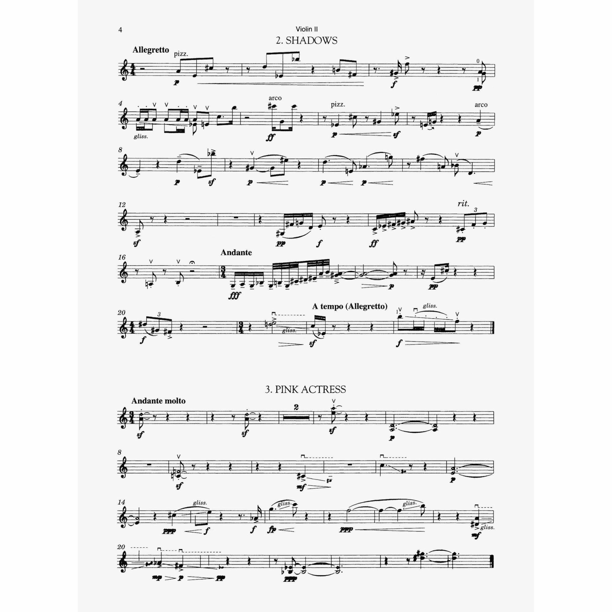 Sample: Violin II (Pg. 4)