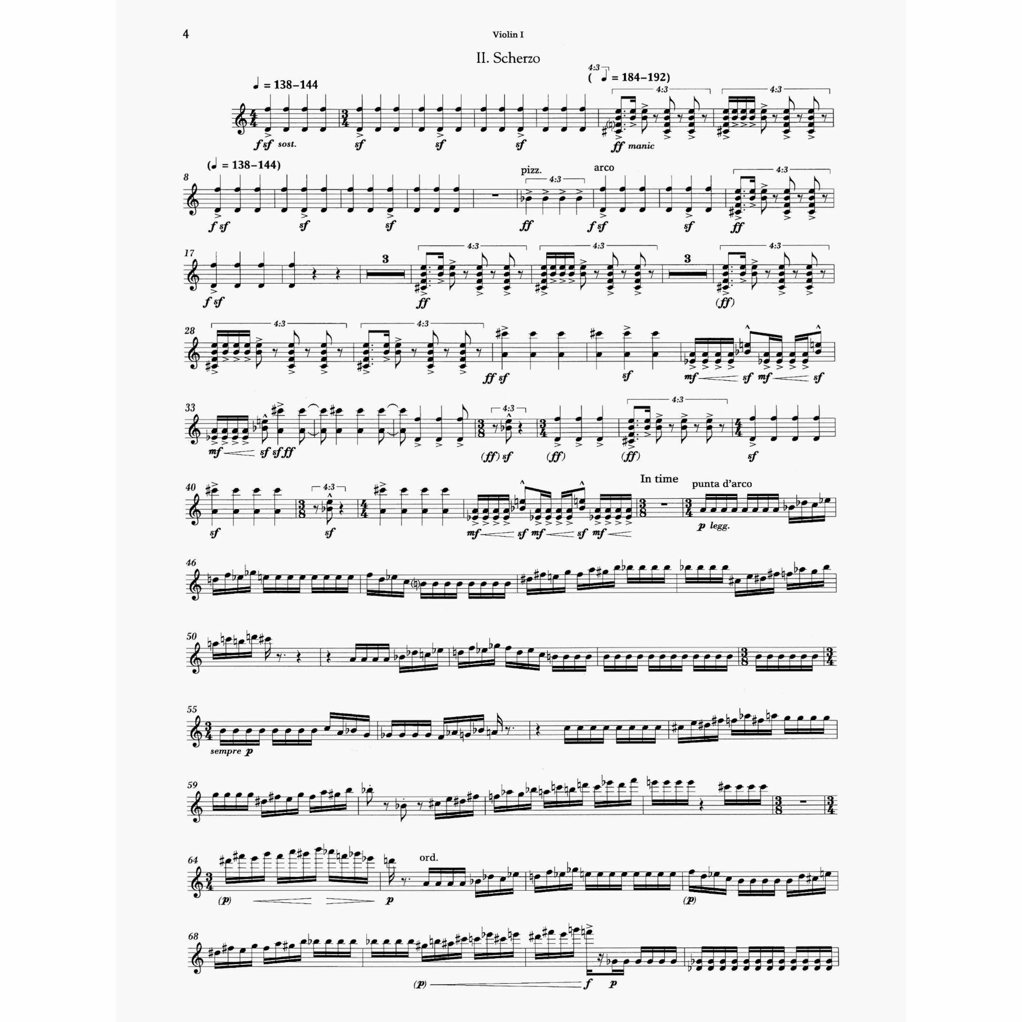 Sample: Violin I (Pg. 4)