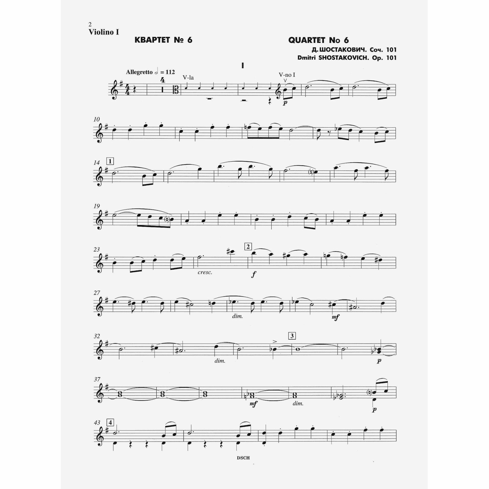 Sample: Violin I (Pg. 2)