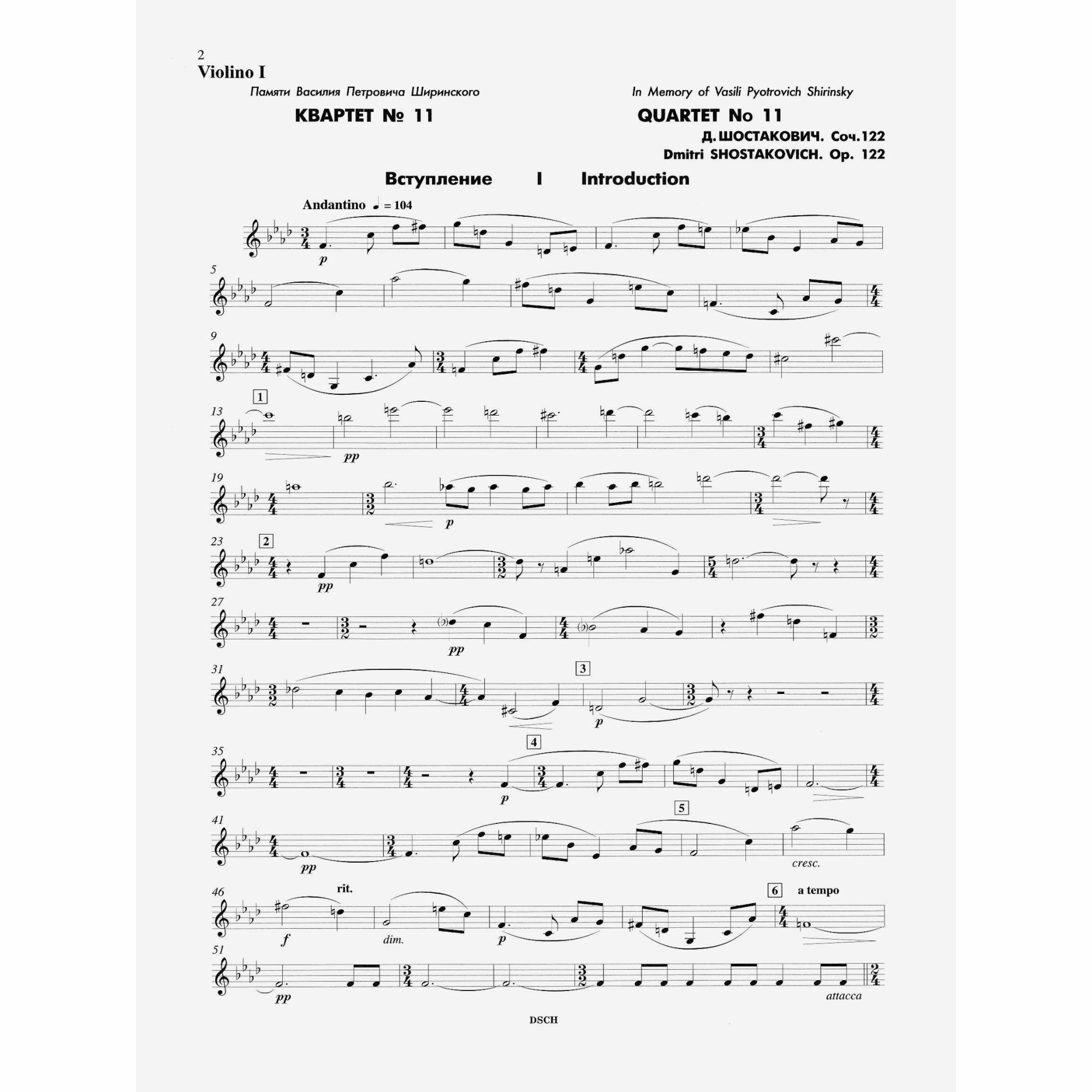 Sample: Violin I (Pg. 2)