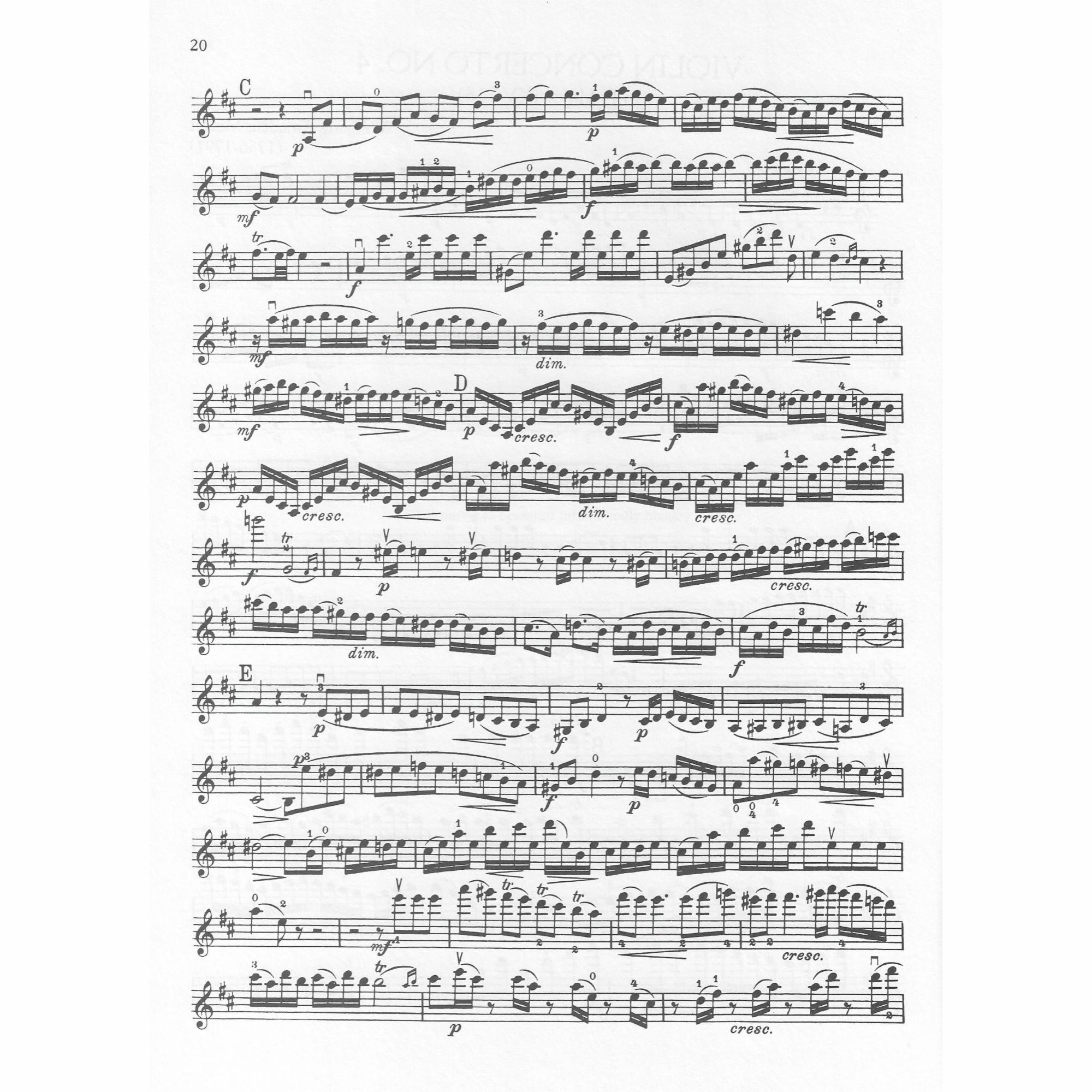 Sample: Violin Part (K. 218)