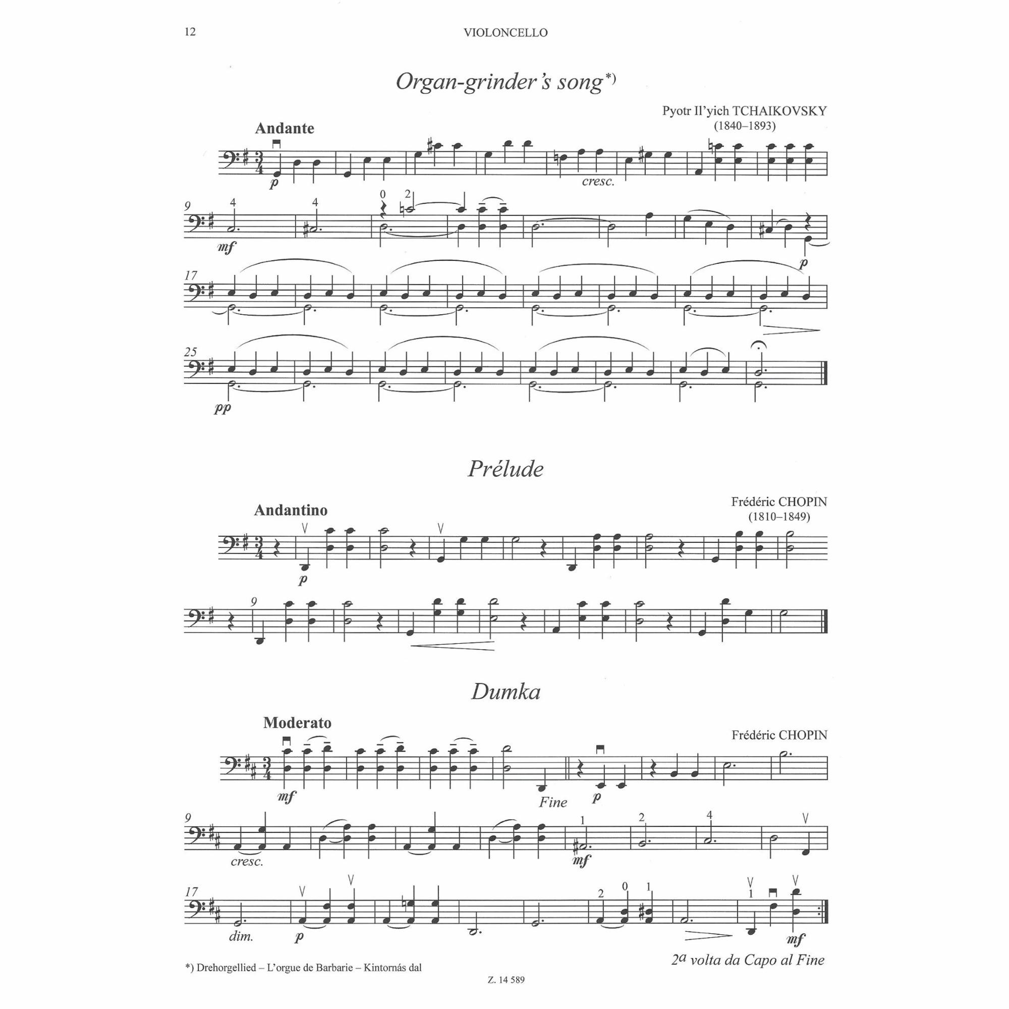 Sample: Cello (Pg. 12)