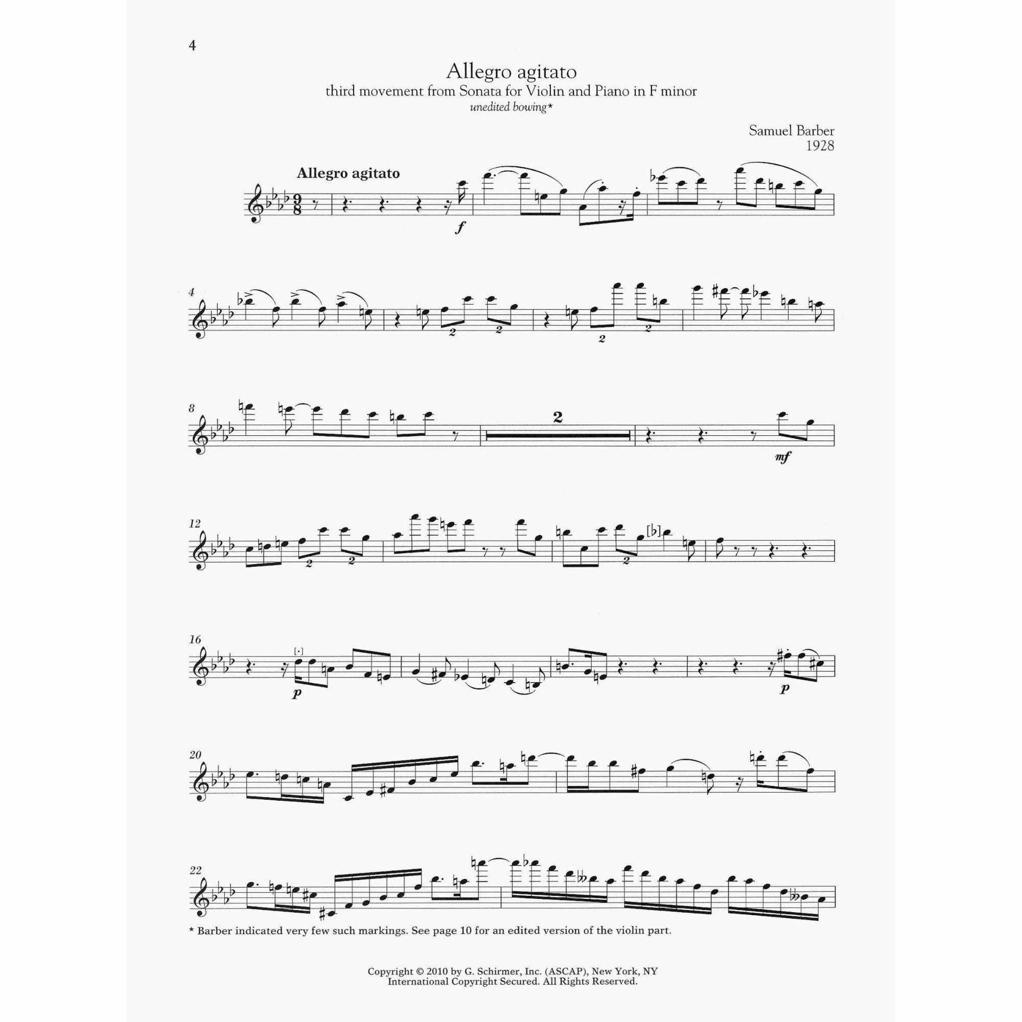 Sample: Violin (Pg. 4)