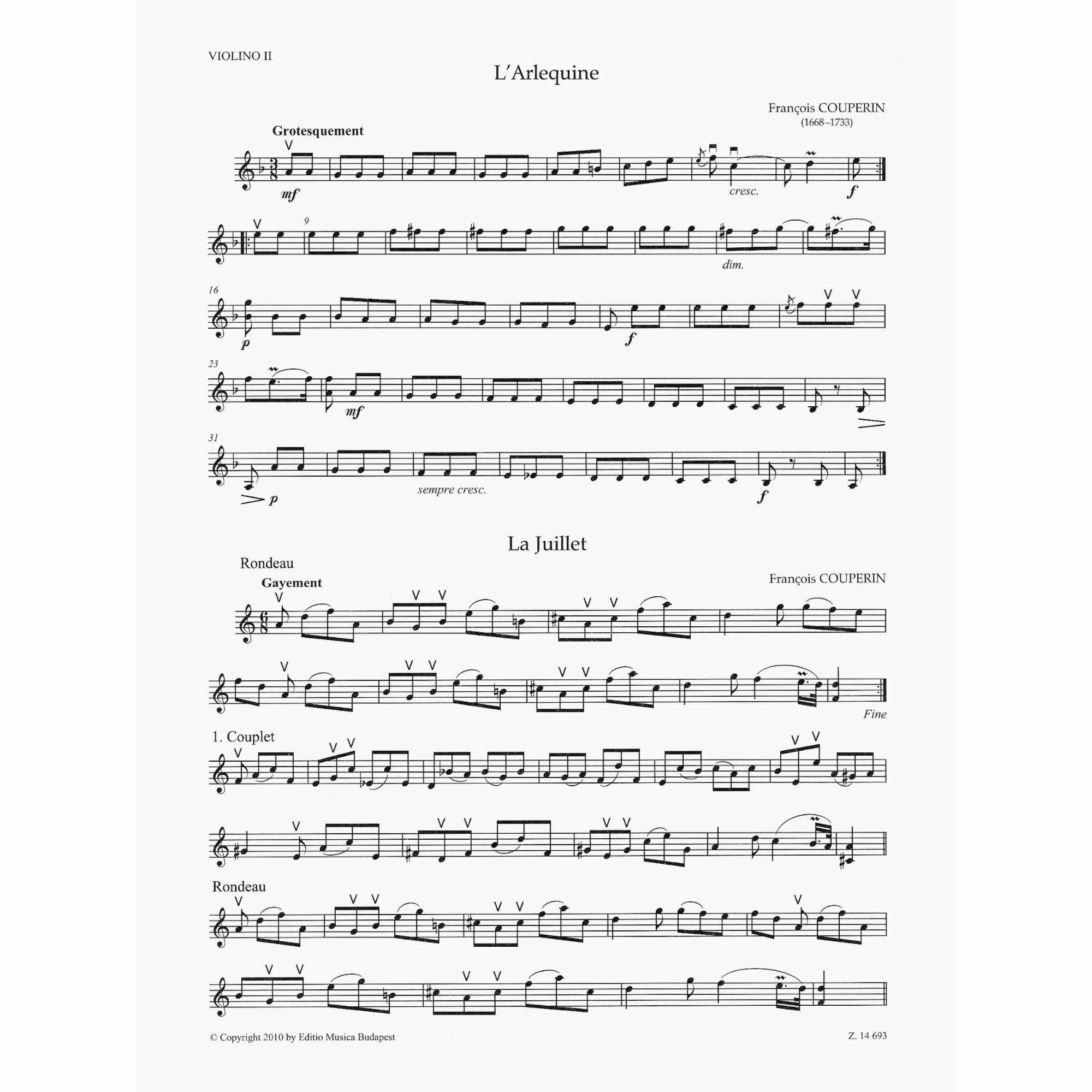 Sample: Violin II (Pg. 2)