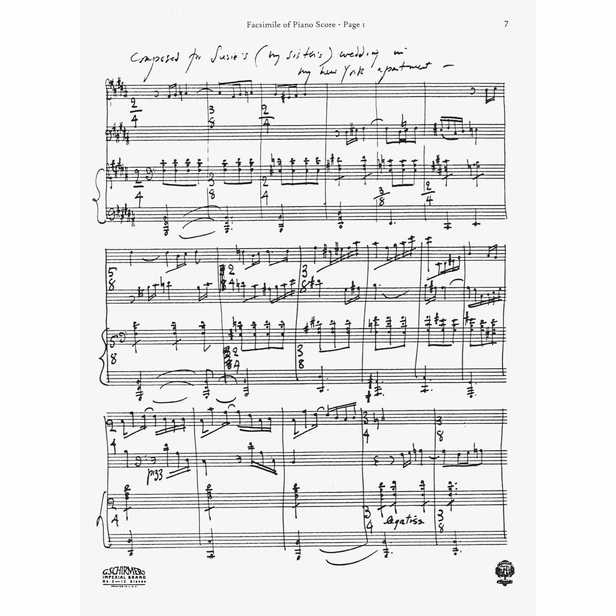 Sample: Piano Score