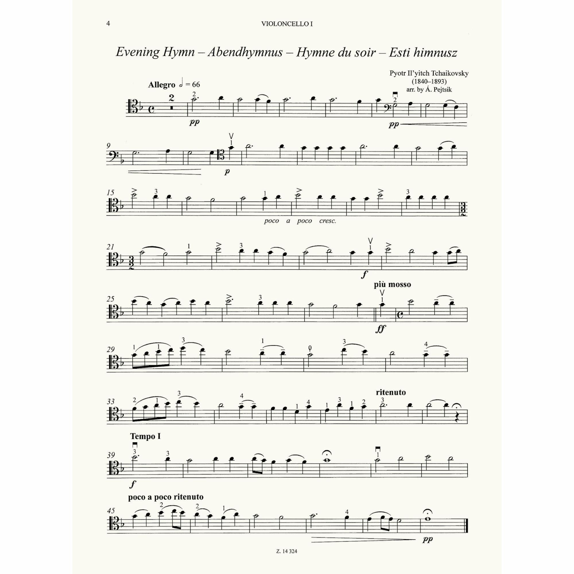 Sample: Cello I (Pg. 4)