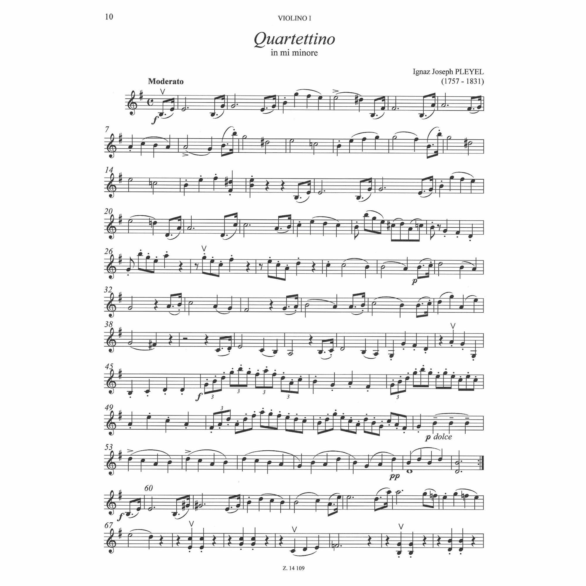 Sample: Violin I (Pg. 10)