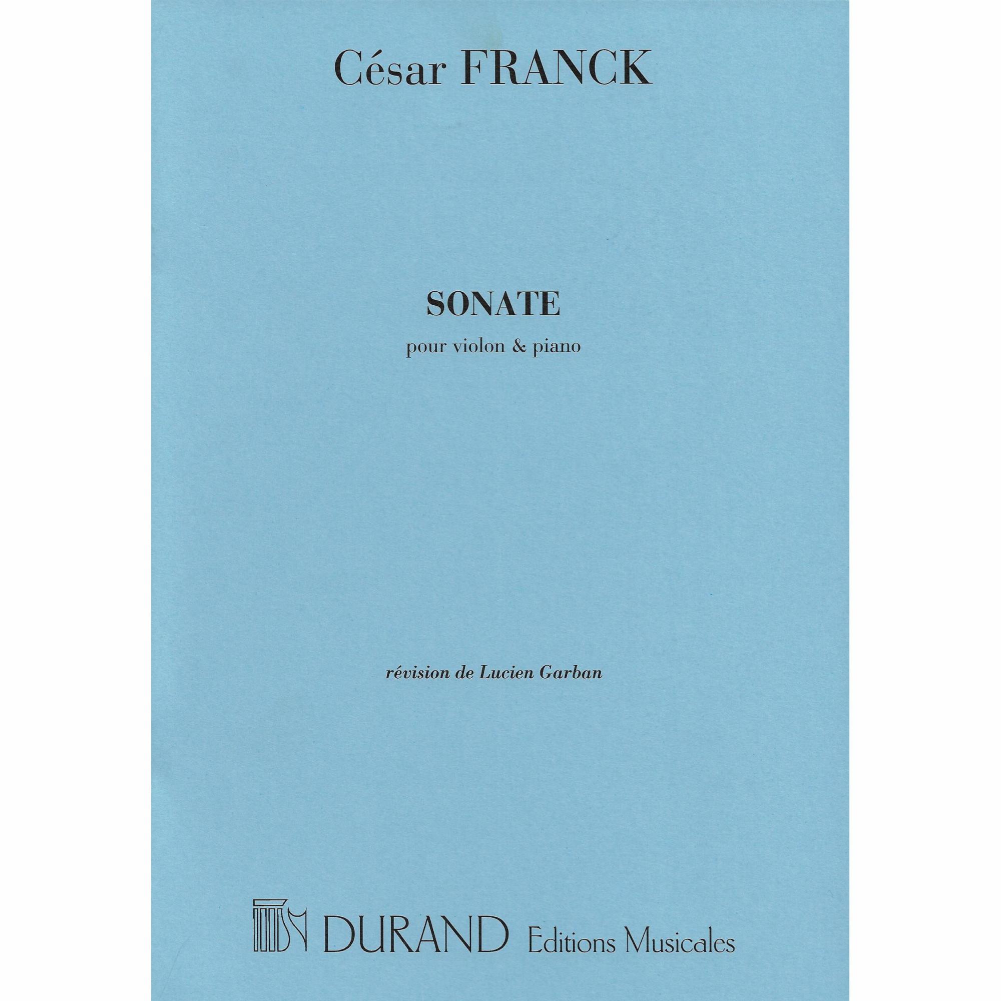 Franck -- Sonata for Violin and Piano